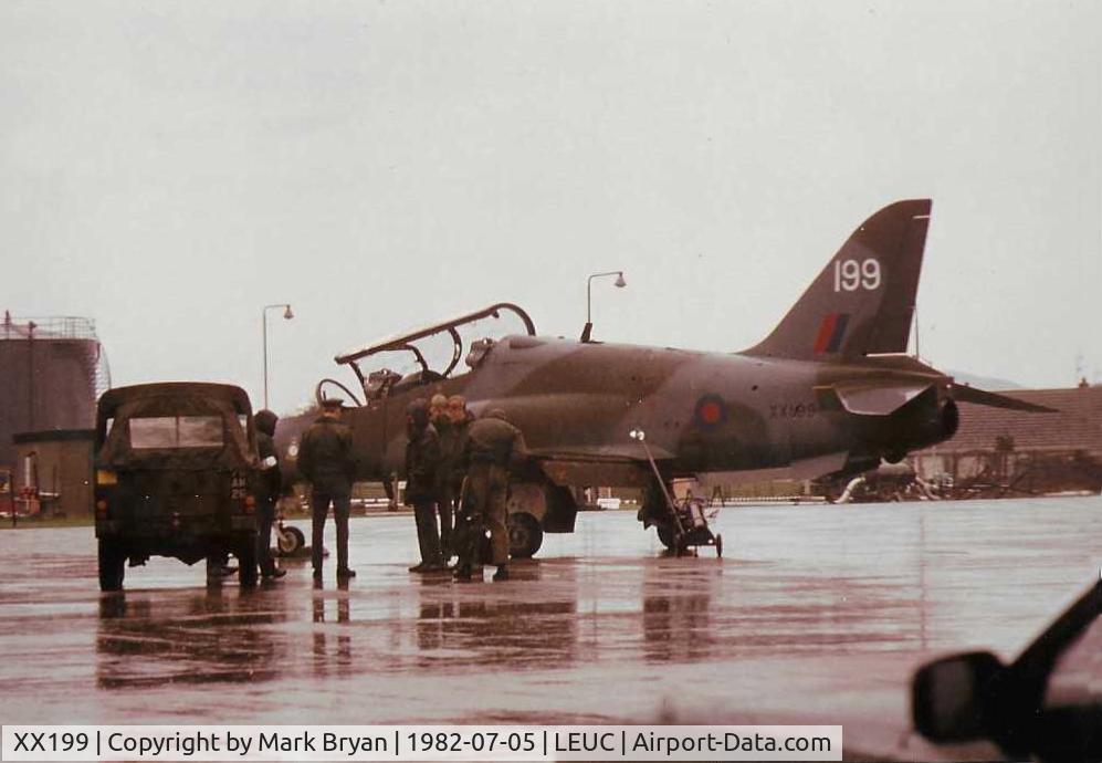 XX199, 1978 Hawker Siddeley Hawk T.1A C/N 046/312046, At RAF Leuchars 1982