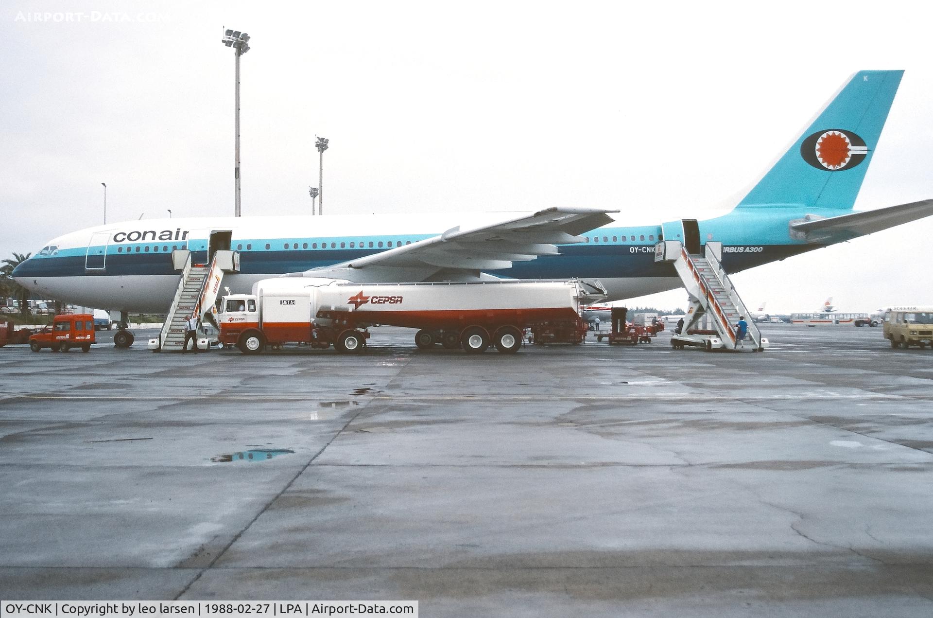 OY-CNK, 1979 Airbus A300B2-320 C/N 094, Las Palmas 27.2.1988