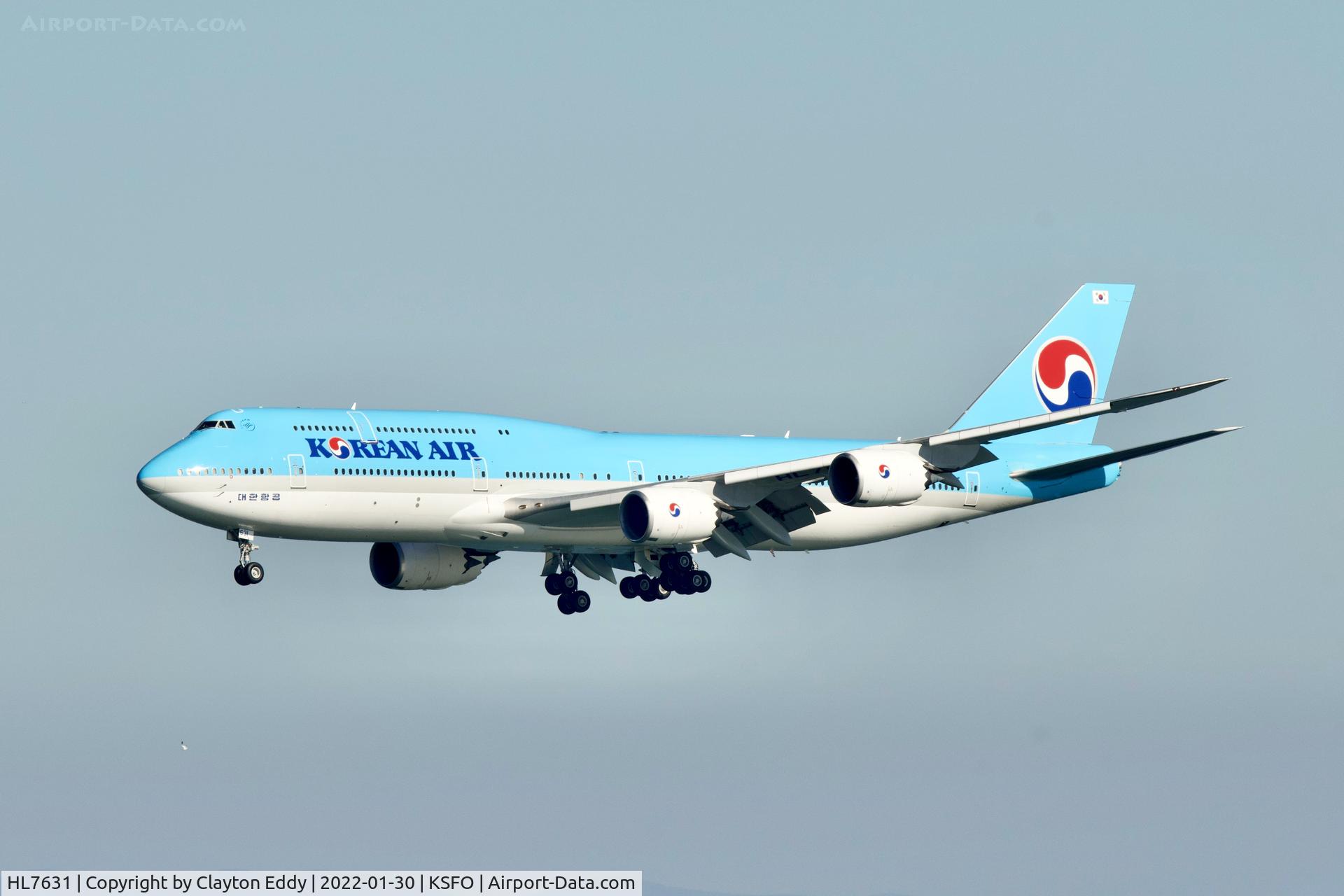 HL7631, 2015 Boeing 747-8B5 C/N 40906, SFO 2022.