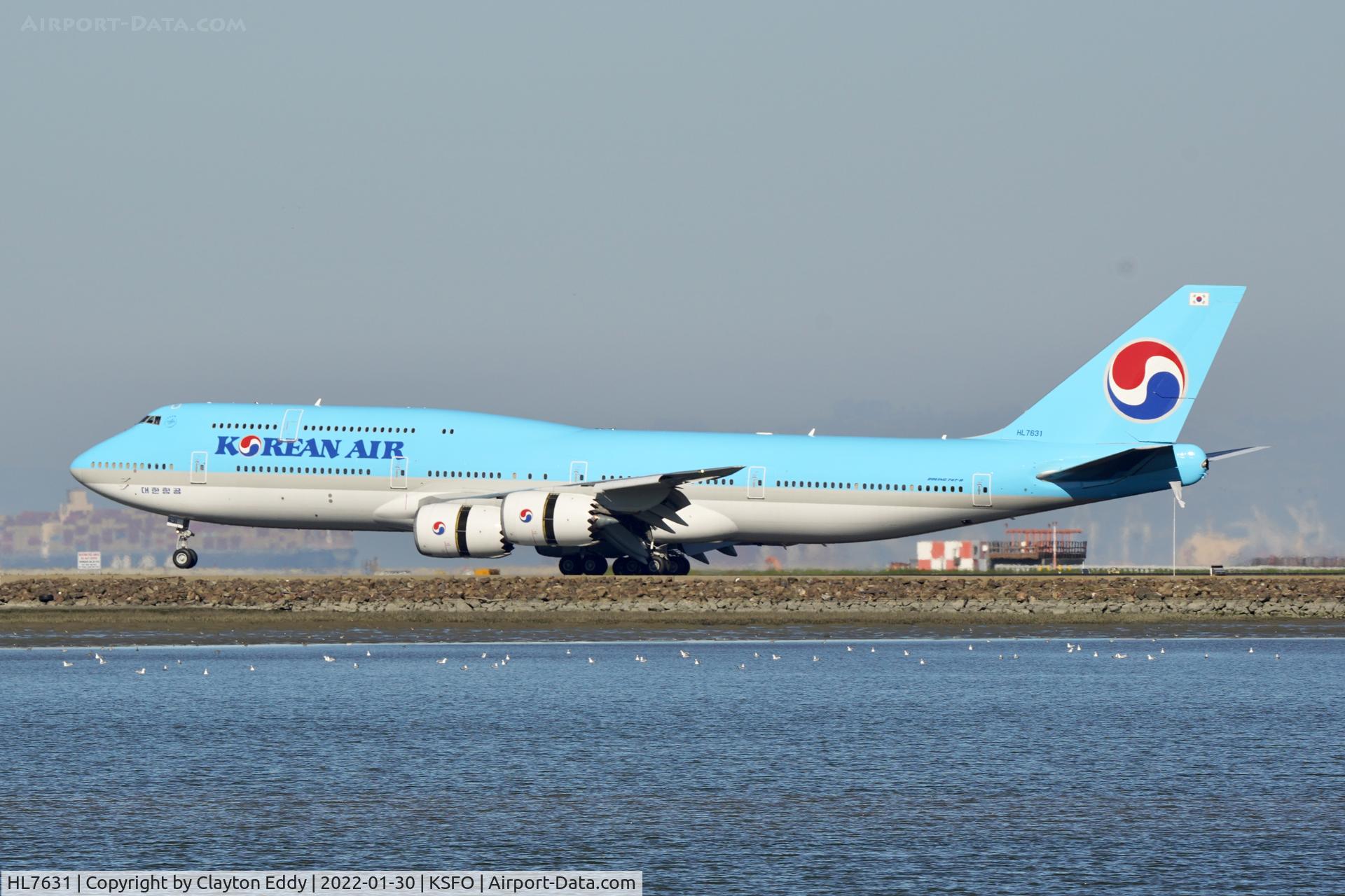 HL7631, 2015 Boeing 747-8B5 C/N 40906, SFO 2022.