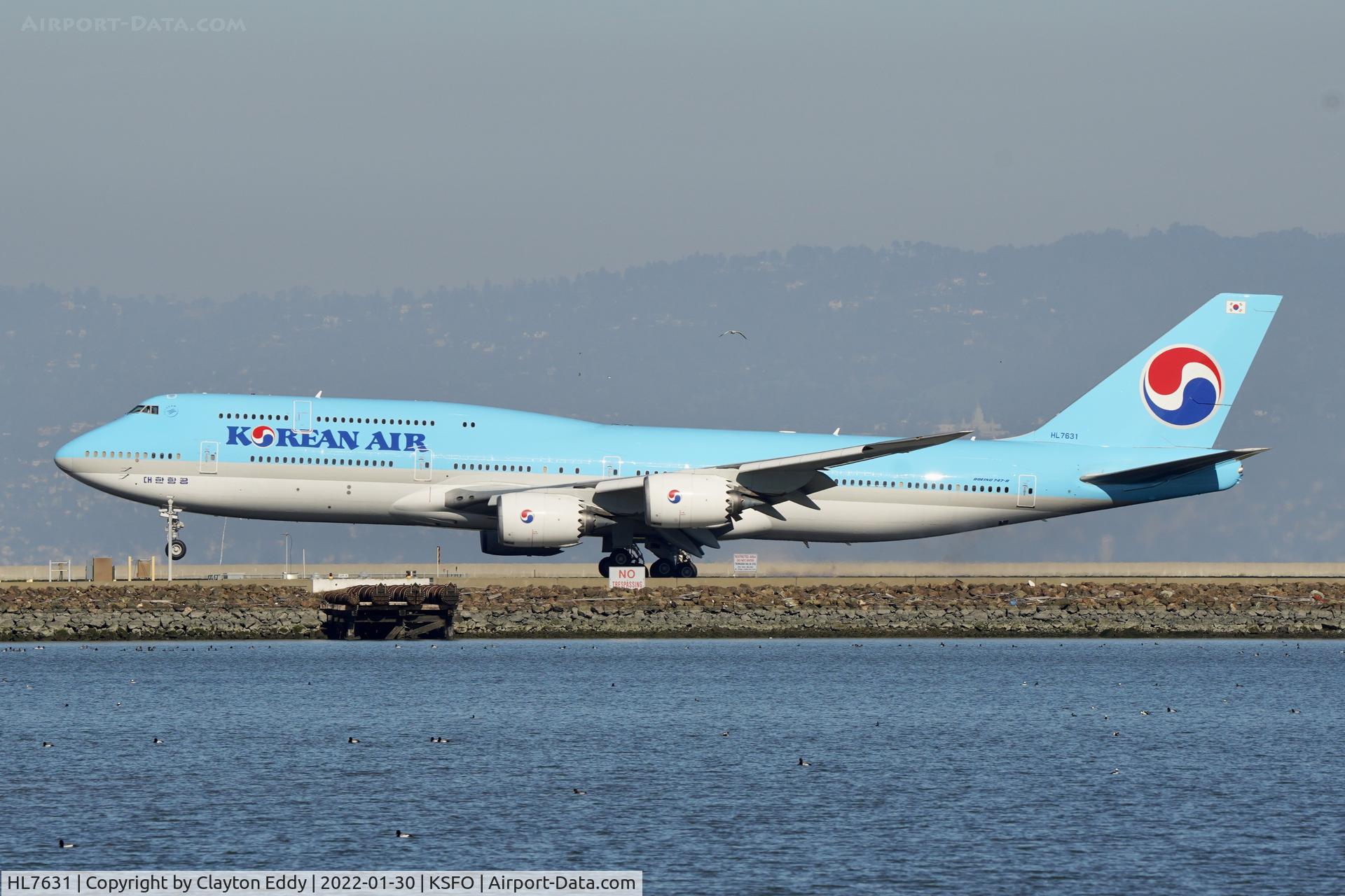 HL7631, 2015 Boeing 747-8B5 C/N 40906, SFO 2022.
