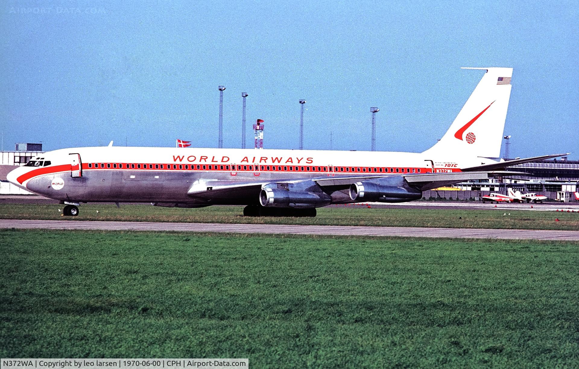 N372WA, 1966 Boeing 707-373C C/N 19179, Copenhagen 6.1970