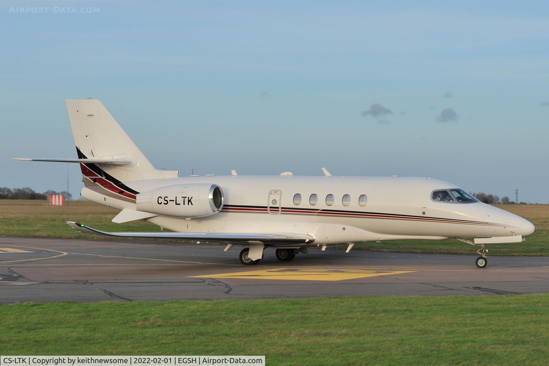 CS-LTK, 2019 Cessna 680A  Citation Latitude C/N 680A-0183, Leaving Norwich for Farnborough.