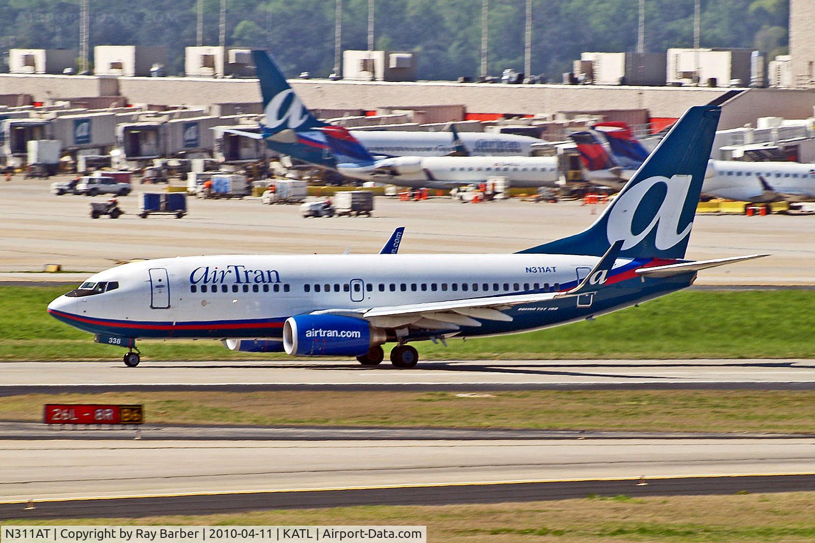 N311AT, 2006 Boeing 737-7BD C/N 33930, N311AT   Boeing 737-7BD [33930] (AirTran Airways) Atlanta-Hartsfield~N 11/04/2010