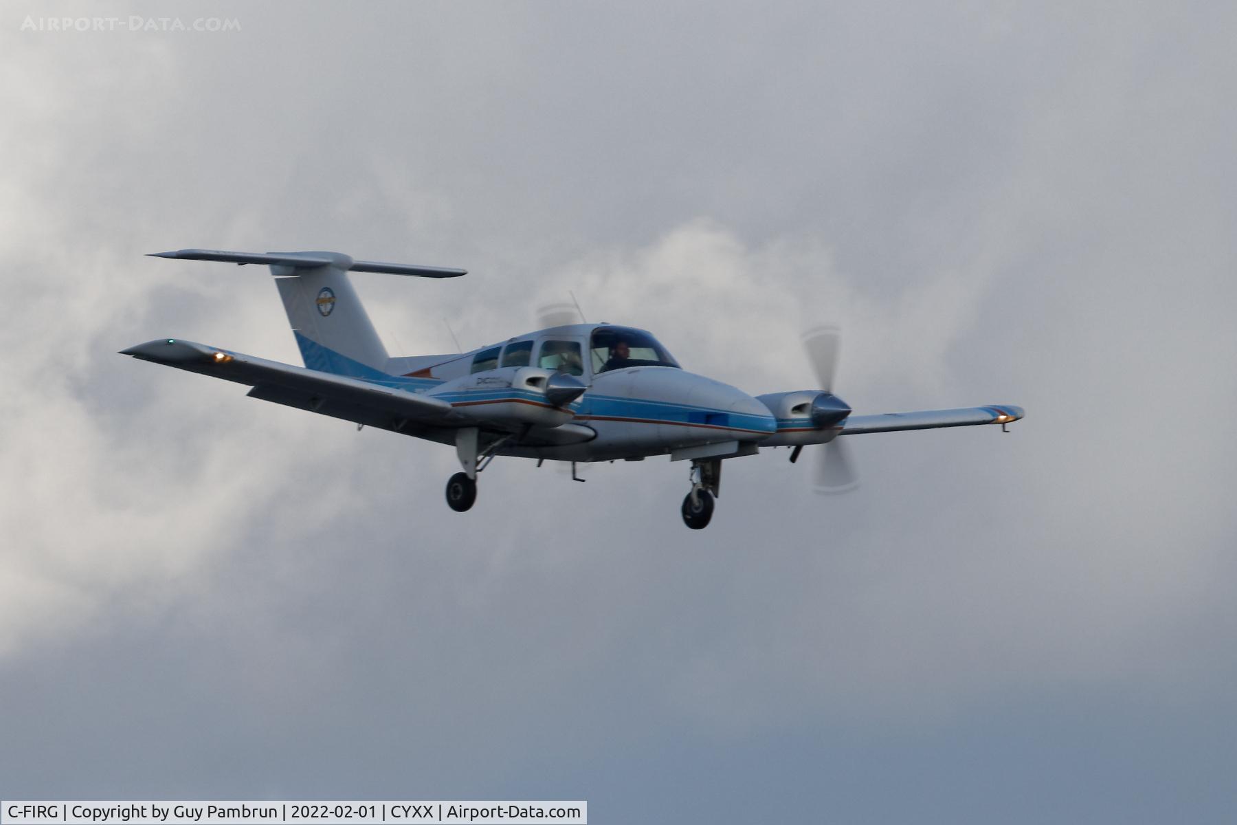 C-FIRG, 1979 Beech 76 Duchess C/N ME-236, Landing on 19