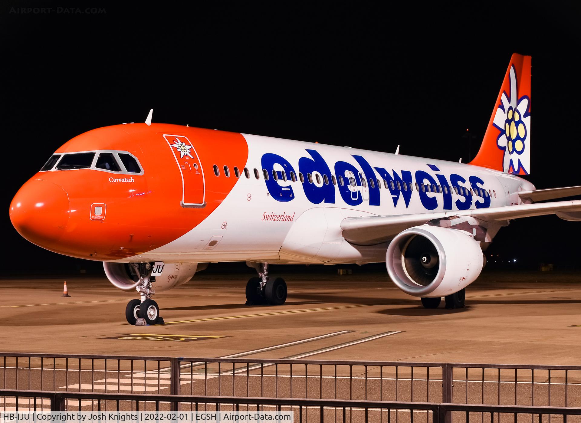 HB-IJU, 2003 Airbus A320-214 C/N 1951, On Stand After Arrival For Respray.