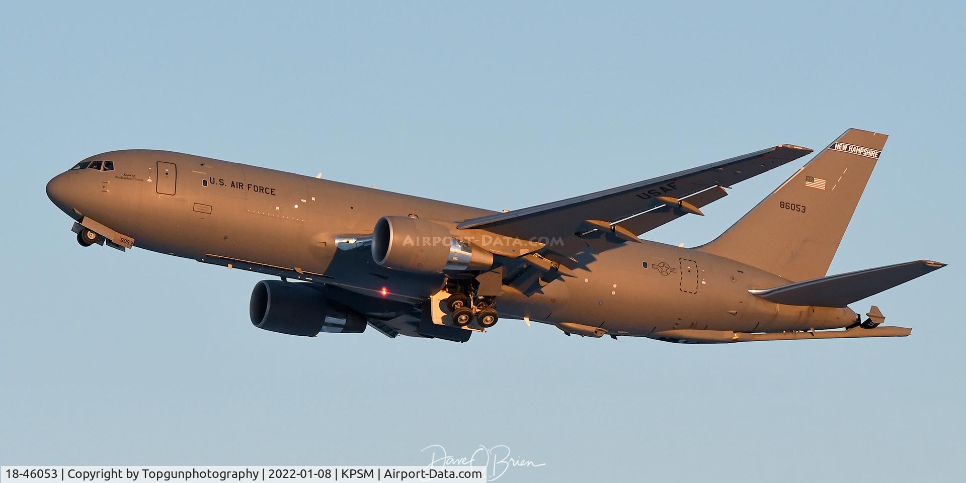 18-46053, 2020 Boeing KC-46A Pegasus C/N 41873, PACK81 lifting off at sunset