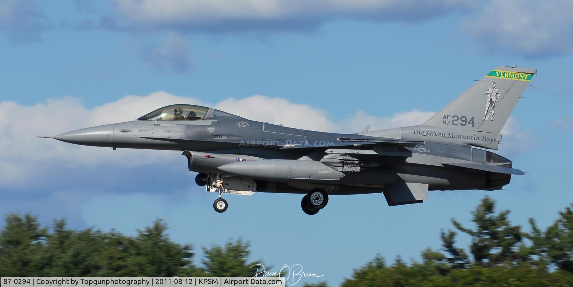 87-0294, 1987 General Dynamics F-16C Fighting Falcon C/N 5C-555, MAPLE41