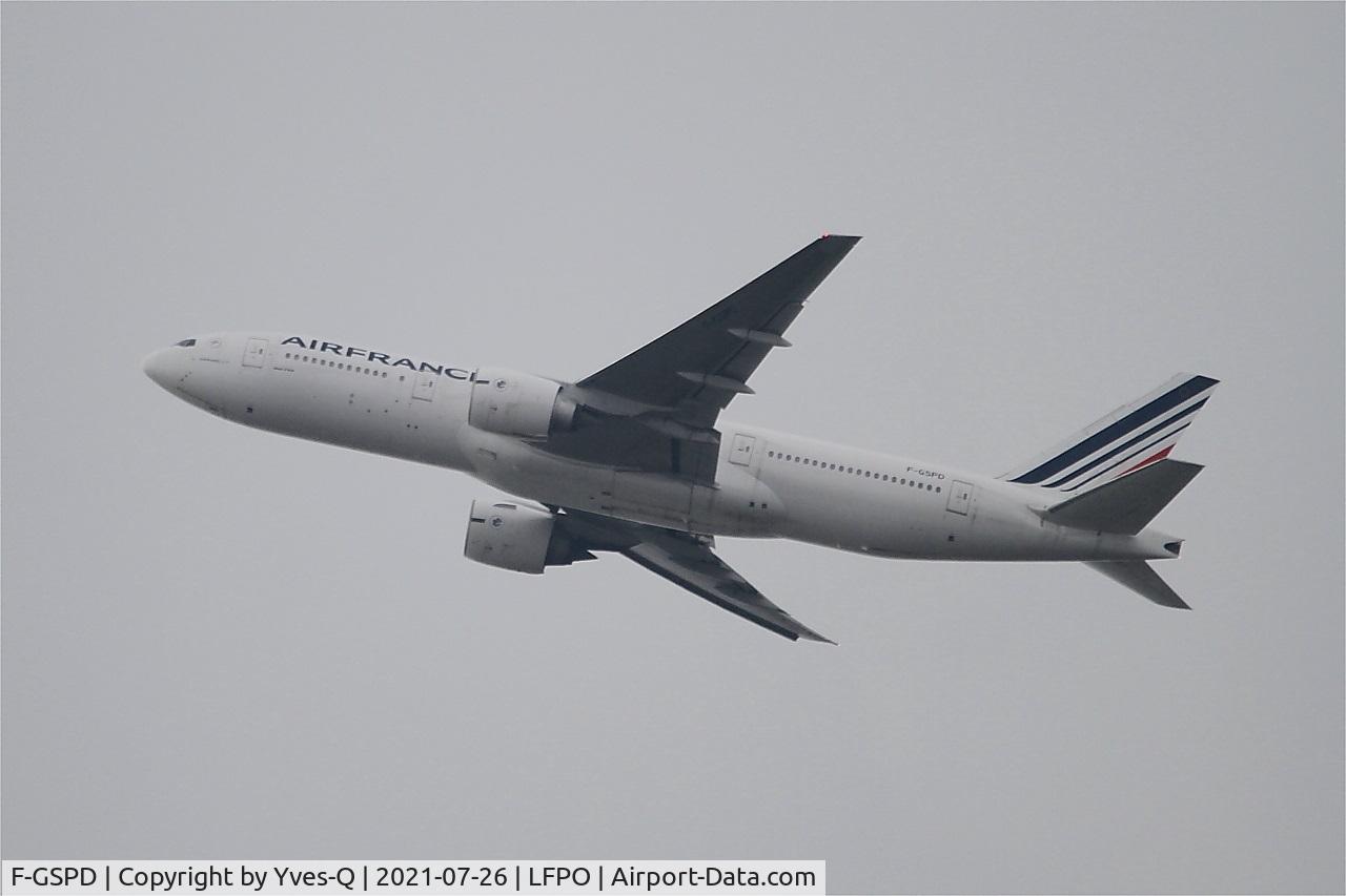 F-GSPD, 1998 Boeing 777-228/ER C/N 29005, Boeing 777-228ER, Climbing from rwy 24, Paris-Orly airport (LFPO-ORY)