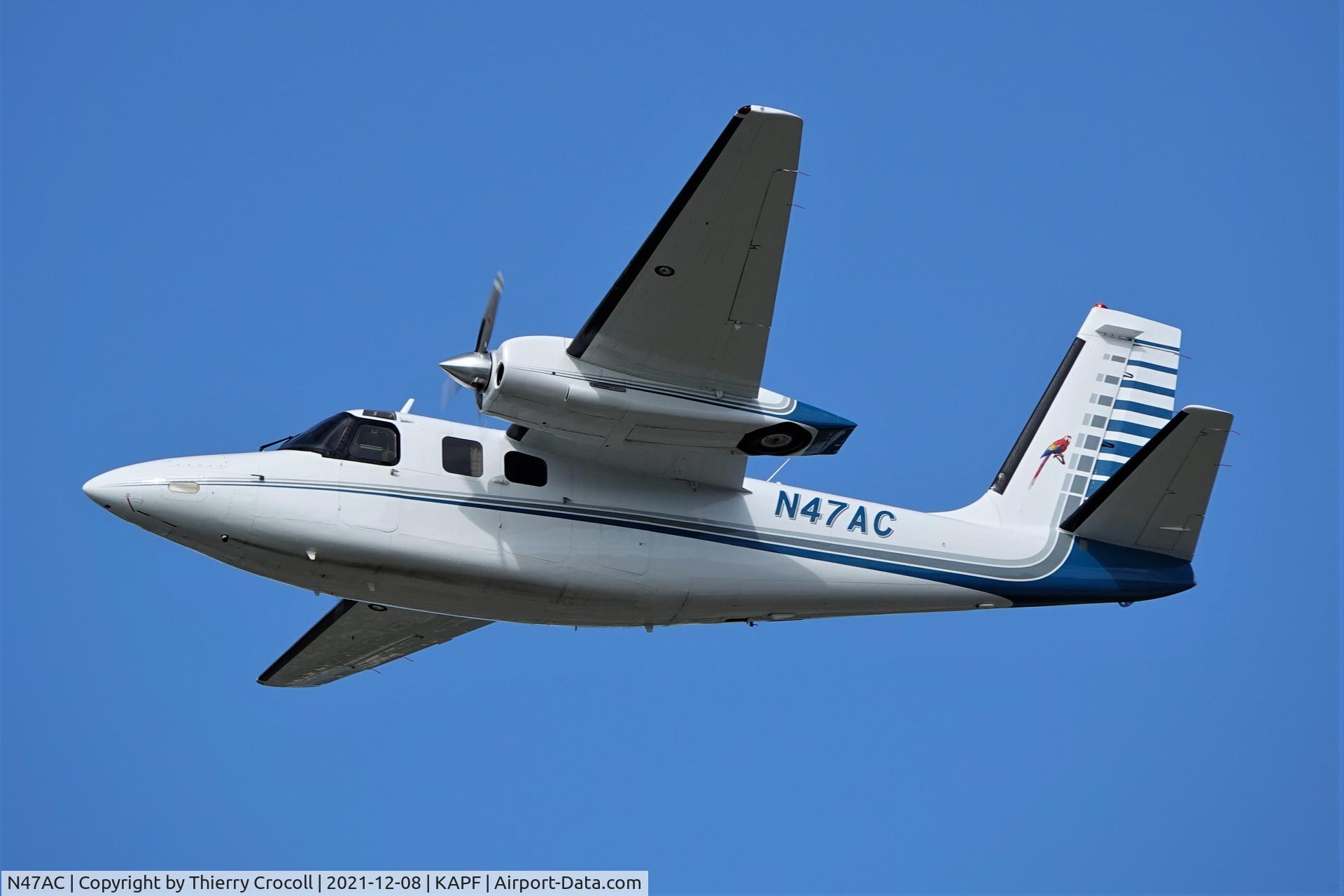 N47AC, 1974 Aero Commander 500S Shrike Commander C/N 3200, Climbing out of Naples Airport, FL