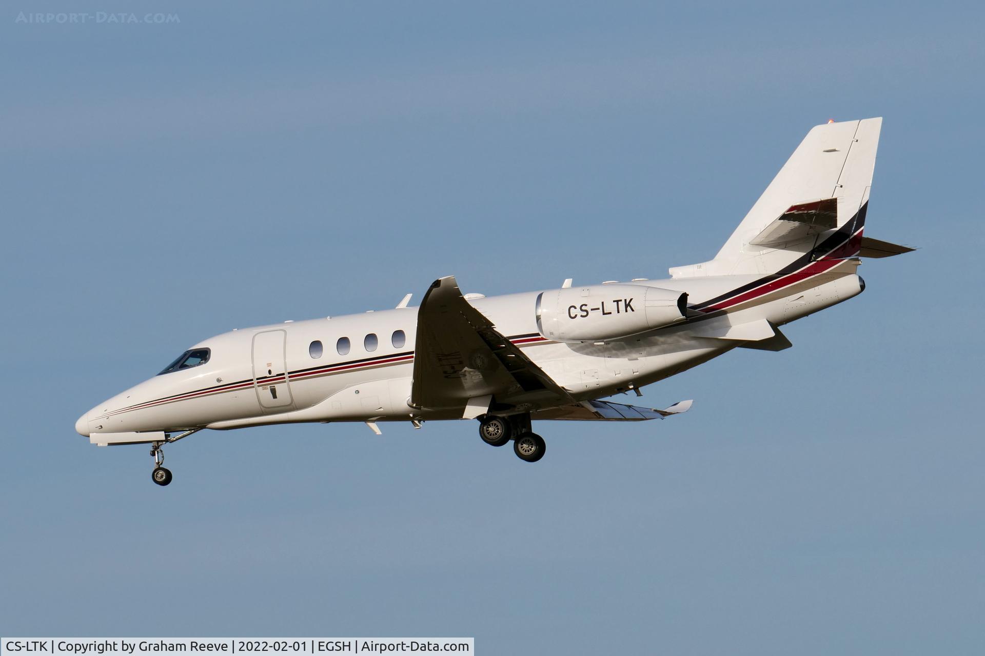 CS-LTK, 2019 Cessna 680A  Citation Latitude C/N 680A-0183, Landing at Norwich.