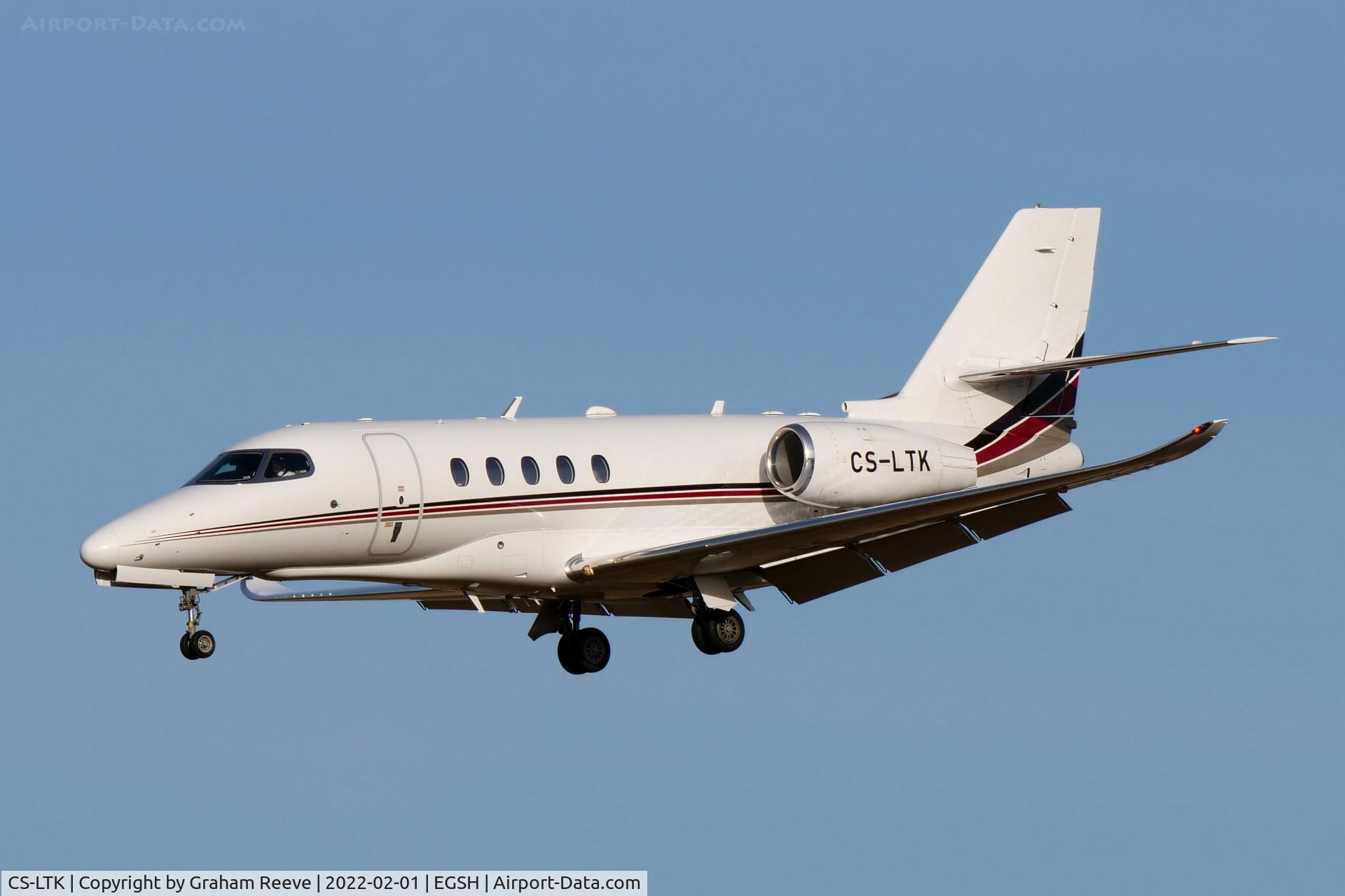 CS-LTK, 2019 Cessna 680A  Citation Latitude C/N 680A-0183, Landing at Norwich.