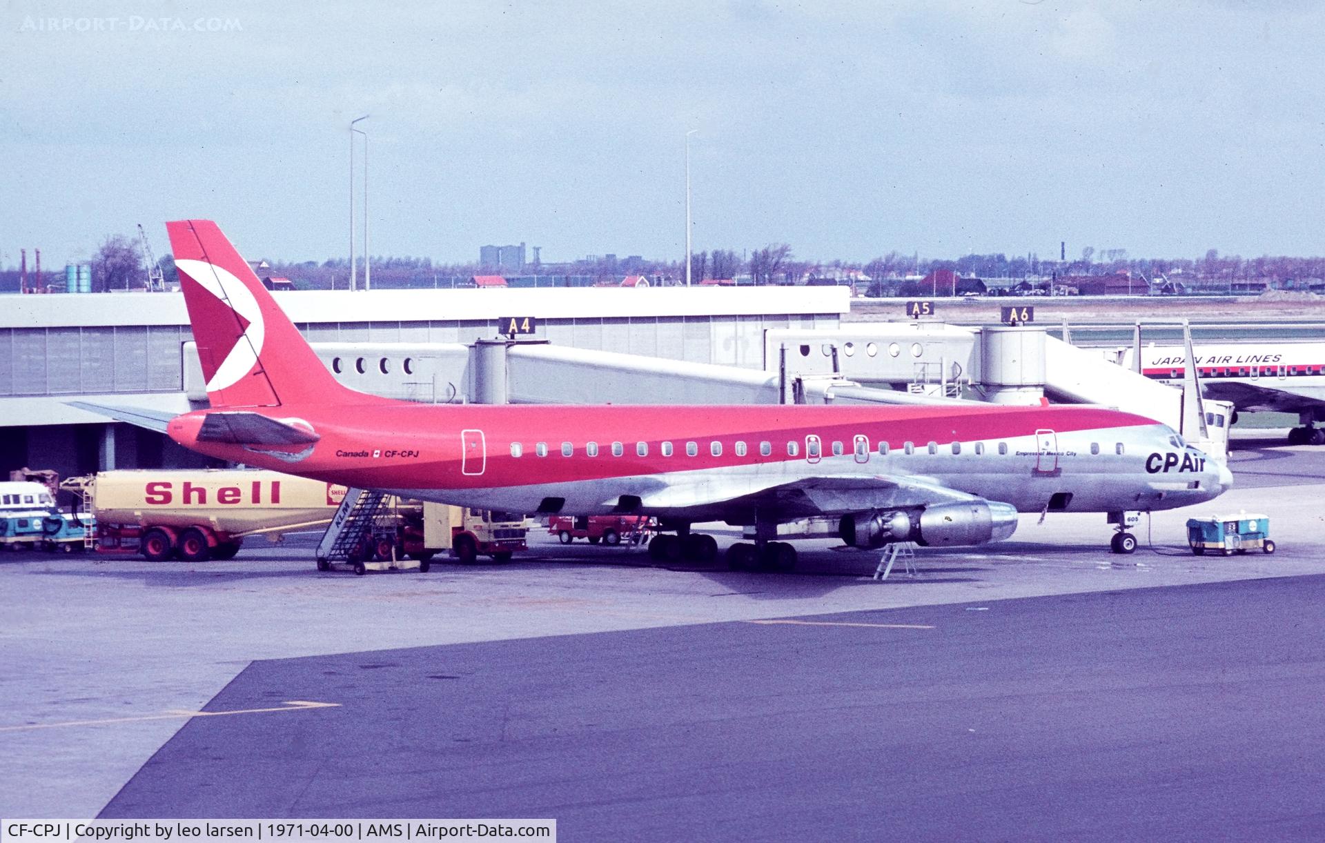 CF-CPJ, 1963 Douglas DC-8-43 C/N 45661, Amstadam 4.1971