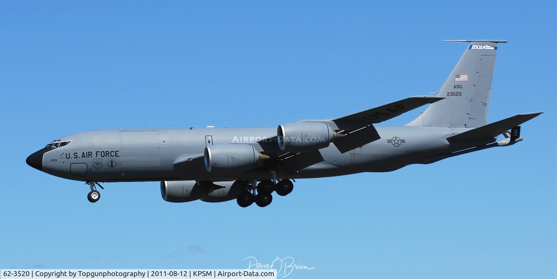 62-3520, 1952 Boeing KC-135R Stratotanker C/N 19503, PACK31 arriving back to Pease