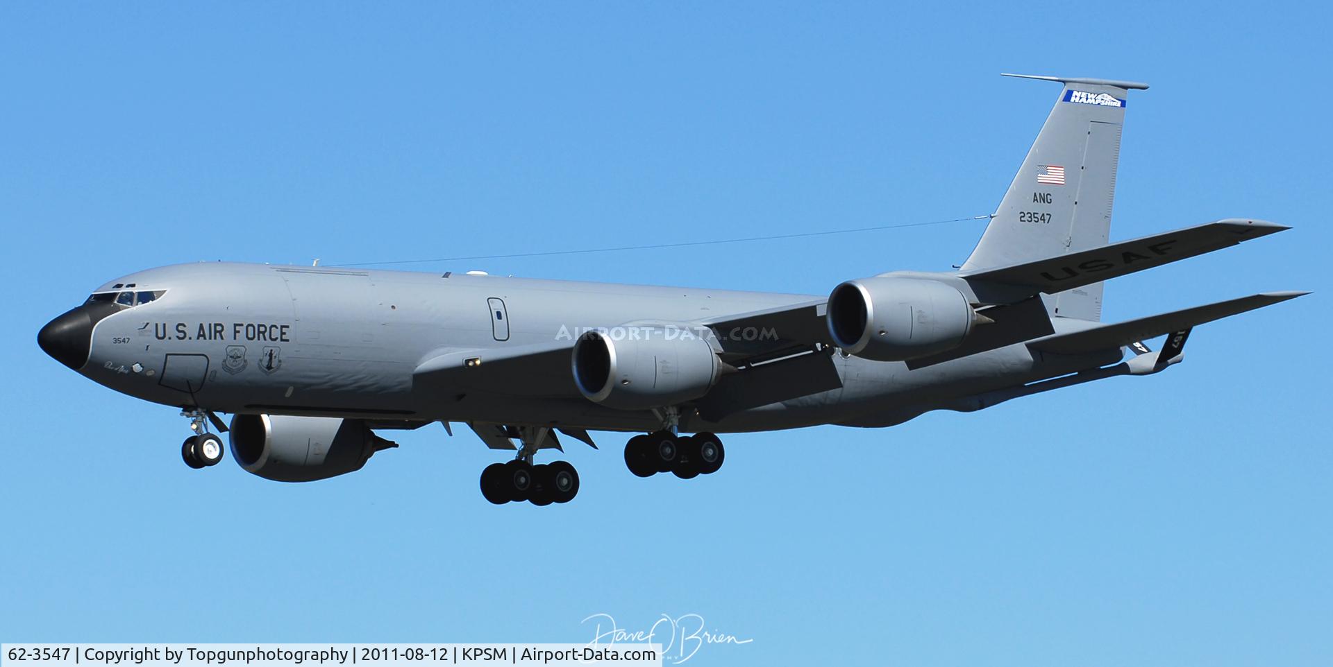 62-3547, 1963 Boeing KC-135R Stratotanker C/N 18530, PACK22 over the numbers
