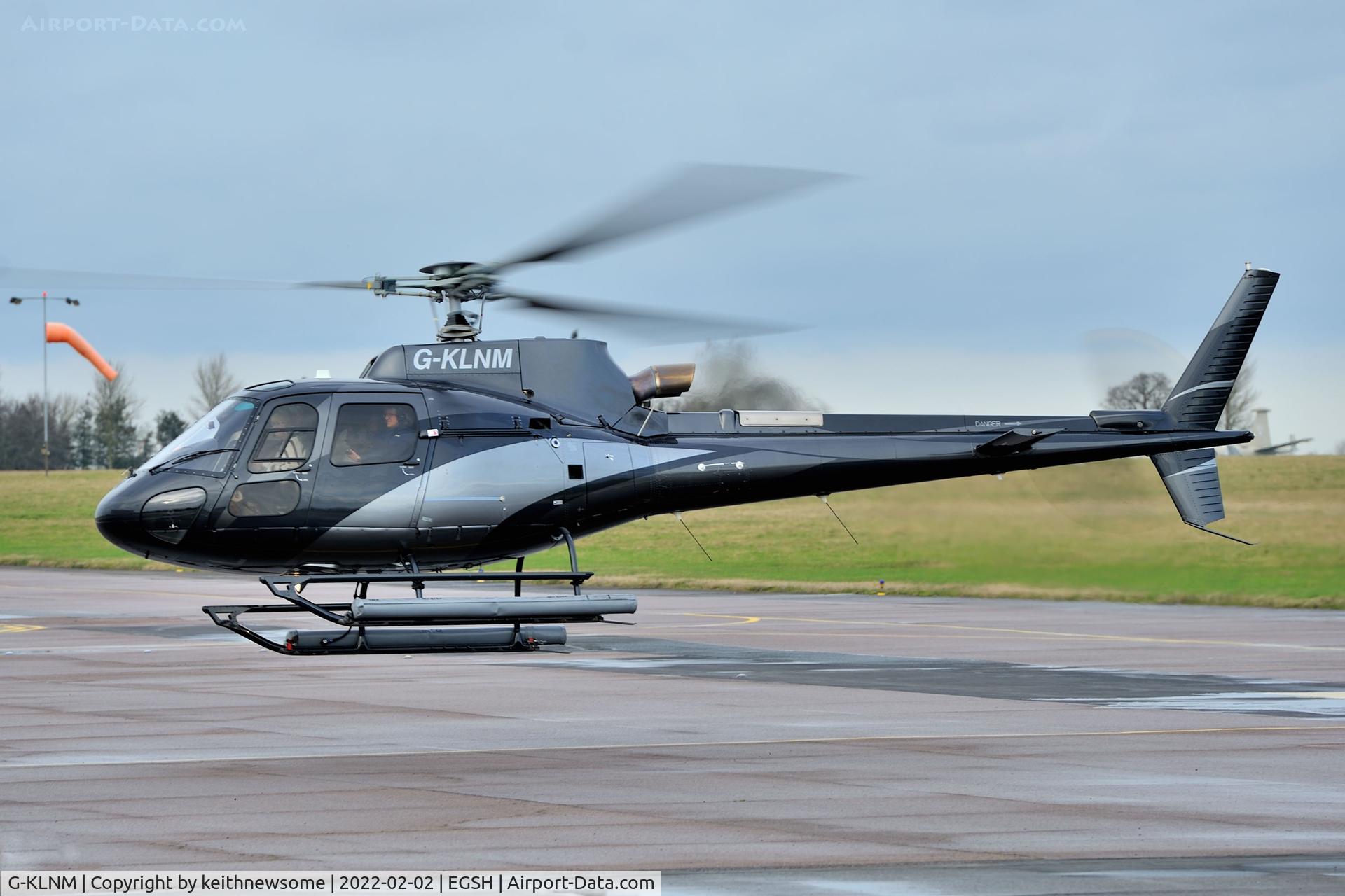 G-KLNM, 2014 Eurocopter AS-350B-3 Ecureuil Ecureuil C/N 7827, Returning to Norwich.