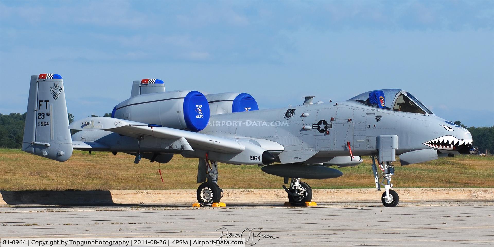 81-0964, 1981 Fairchild Republic A-10A Thunderbolt II C/N A10-0659, Back up Demo jet on the hot ramp