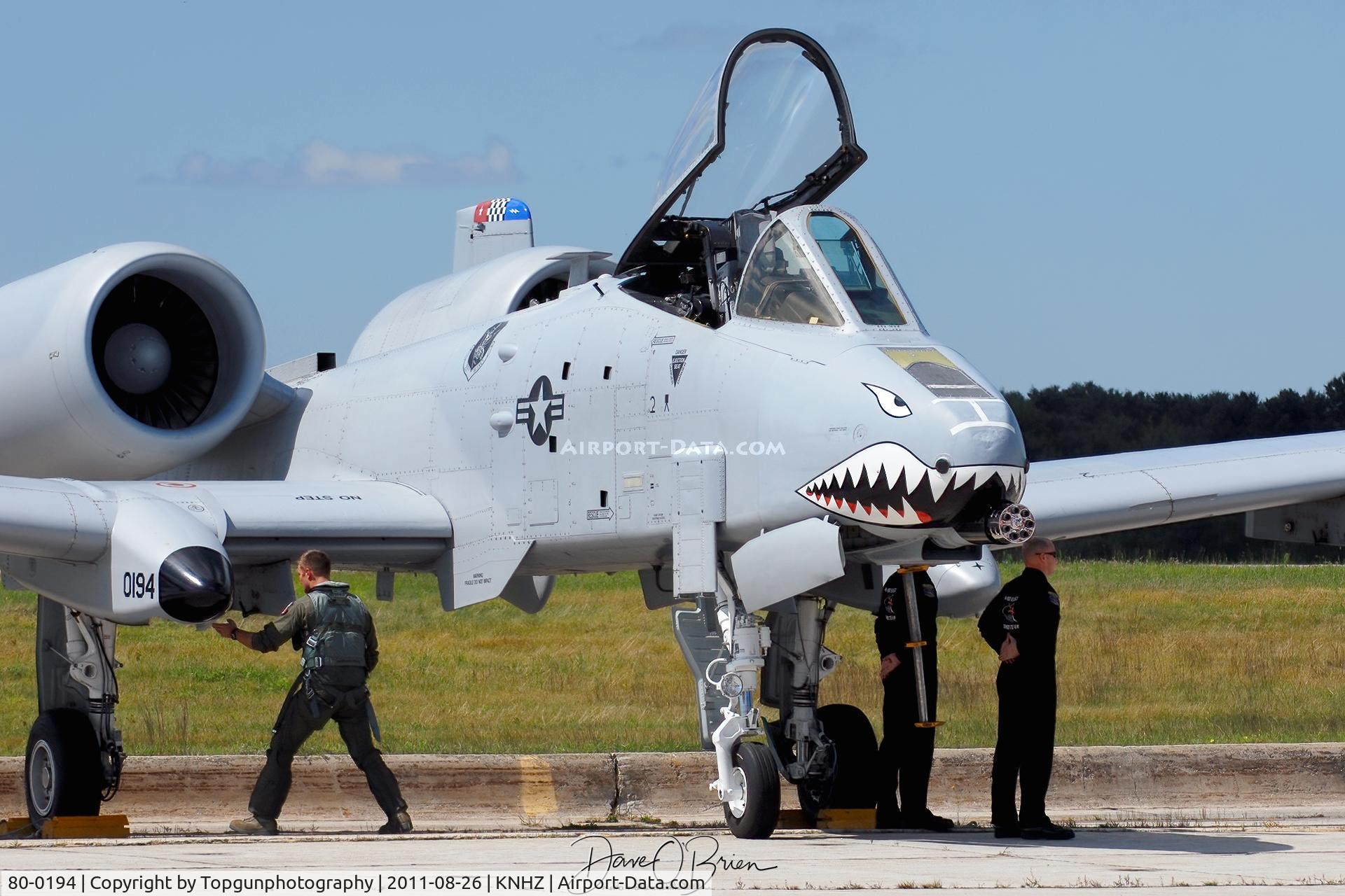 80-0194, 1980 Fairchild Republic A-10C Thunderbolt II C/N A10-0544, Maj. Cody “ShIV” Wilton performs his preflight checks prior to takeoff.