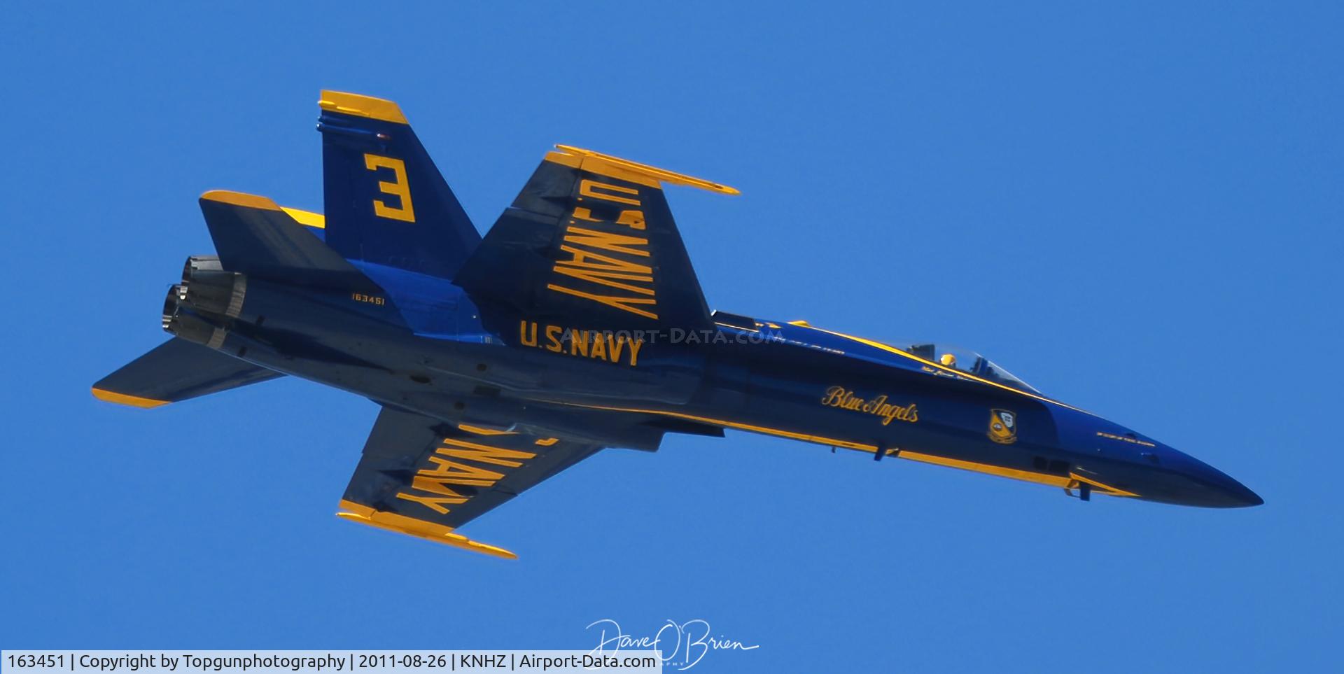 163451, 1988 McDonnell Douglas F/A-18C Hornet C/N 0662/C020, Blue Angel #3