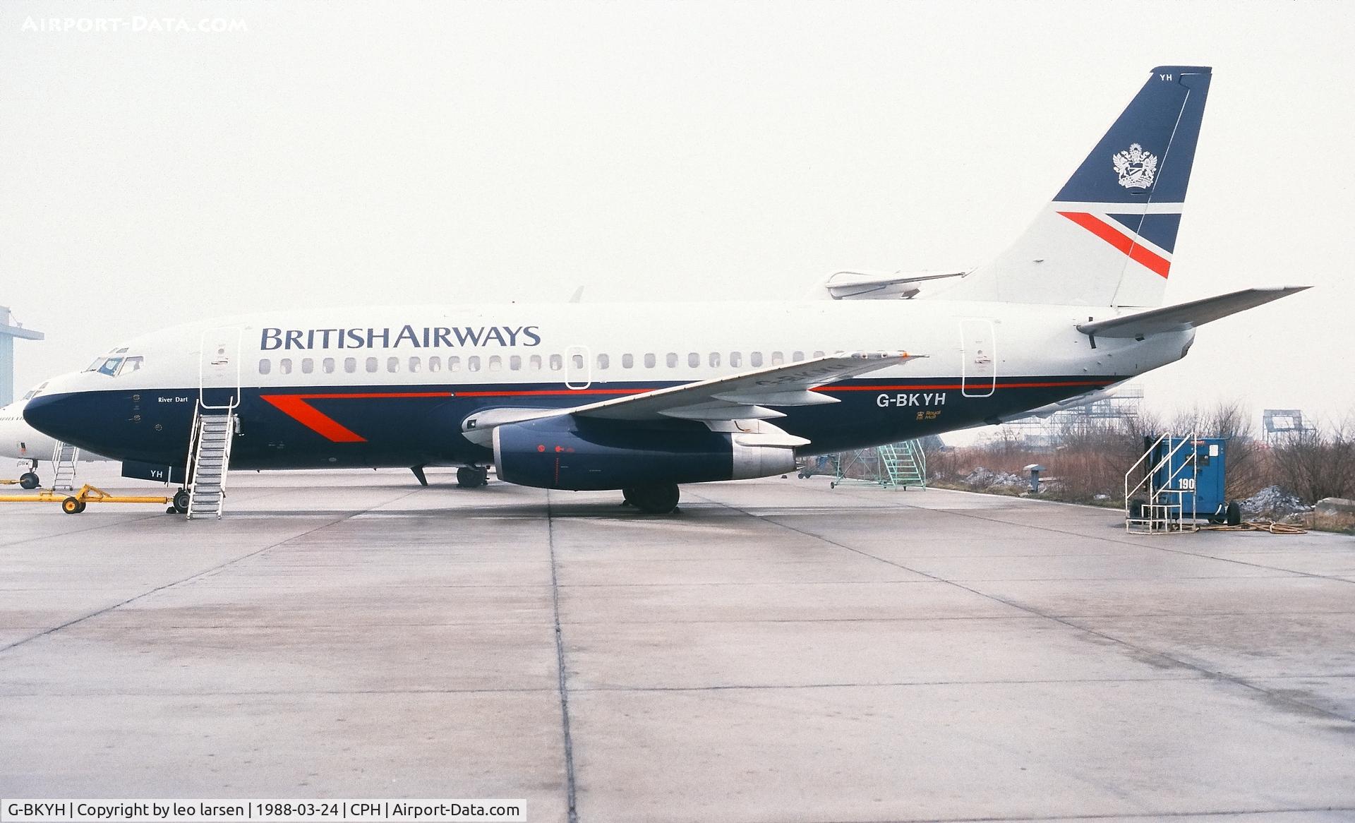 G-BKYH, 1984 Boeing 737-236 C/N 23166, Copenhagen 24.2.1988