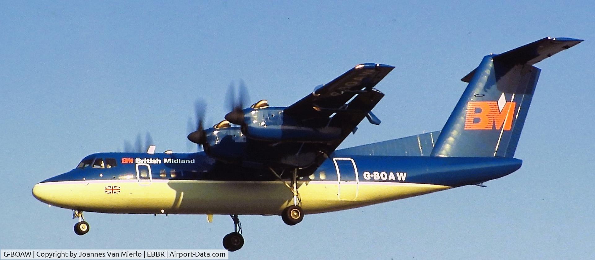 G-BOAW, 1988 De Havilland Canada DHC-7-110 Dash 7 C/N 110, Slide scan