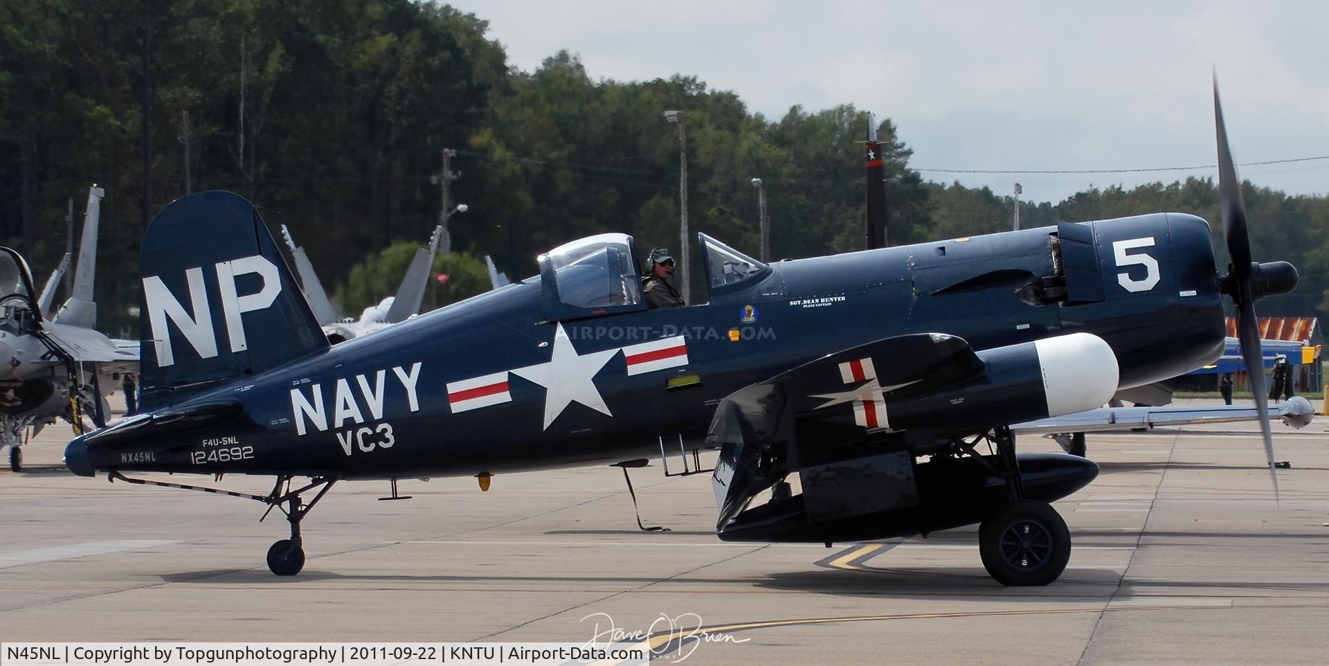 N45NL, 1951 Vought F4U-5NL Corsair C/N 124692, Dan McCue taxing out the F4U Corsair