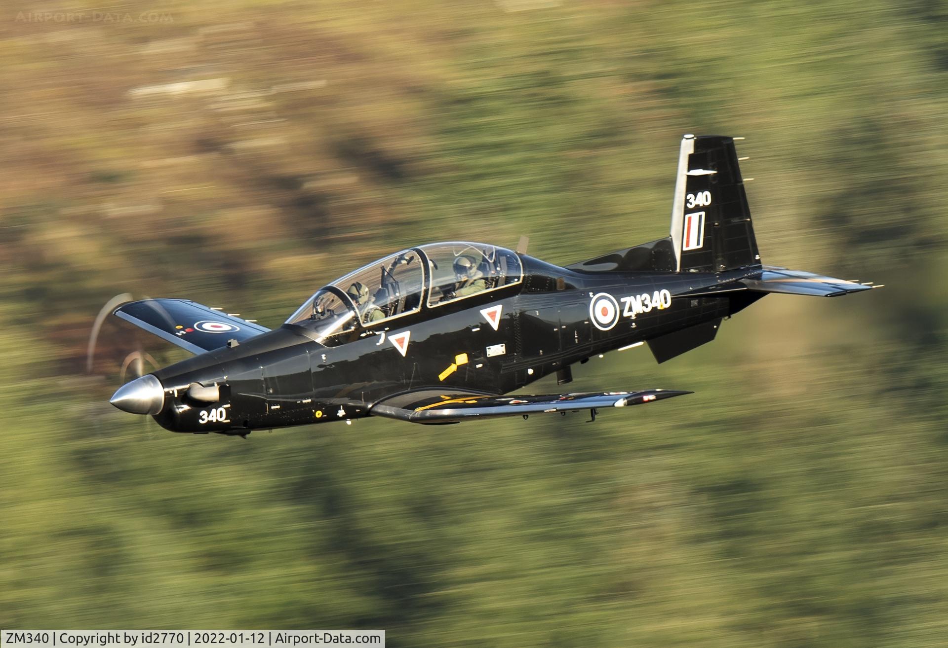 ZM340, 2020 Beechcraft T-6C Texan T.1 C/N PM-137, Low Level in LFA7