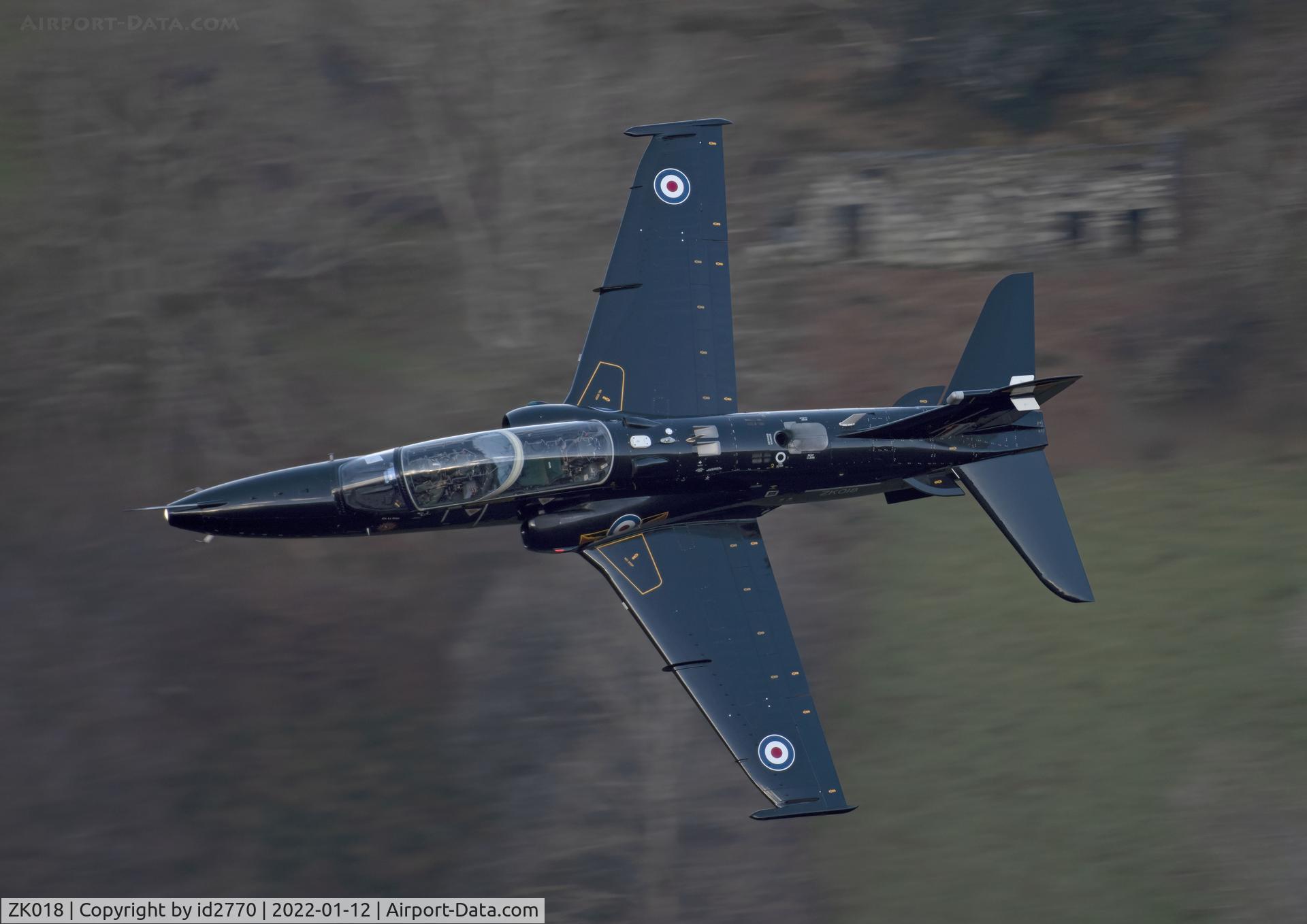ZK018, 2008 British Aerospace Hawk T2 C/N RT009/1247, Low Level in LFA7