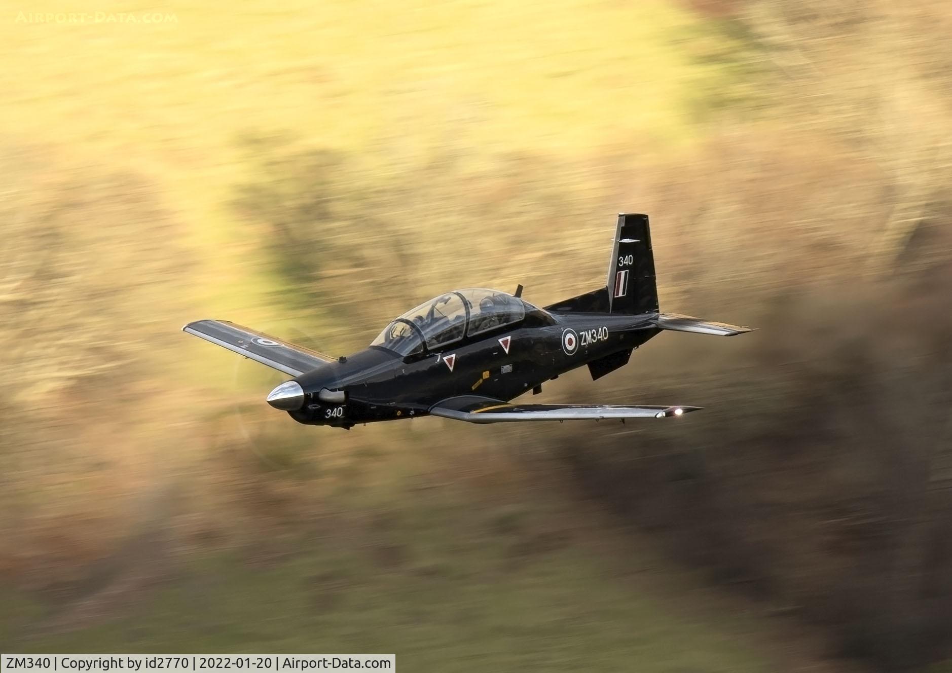 ZM340, 2020 Beechcraft T-6C Texan T.1 C/N PM-137, Low Level in LFA7