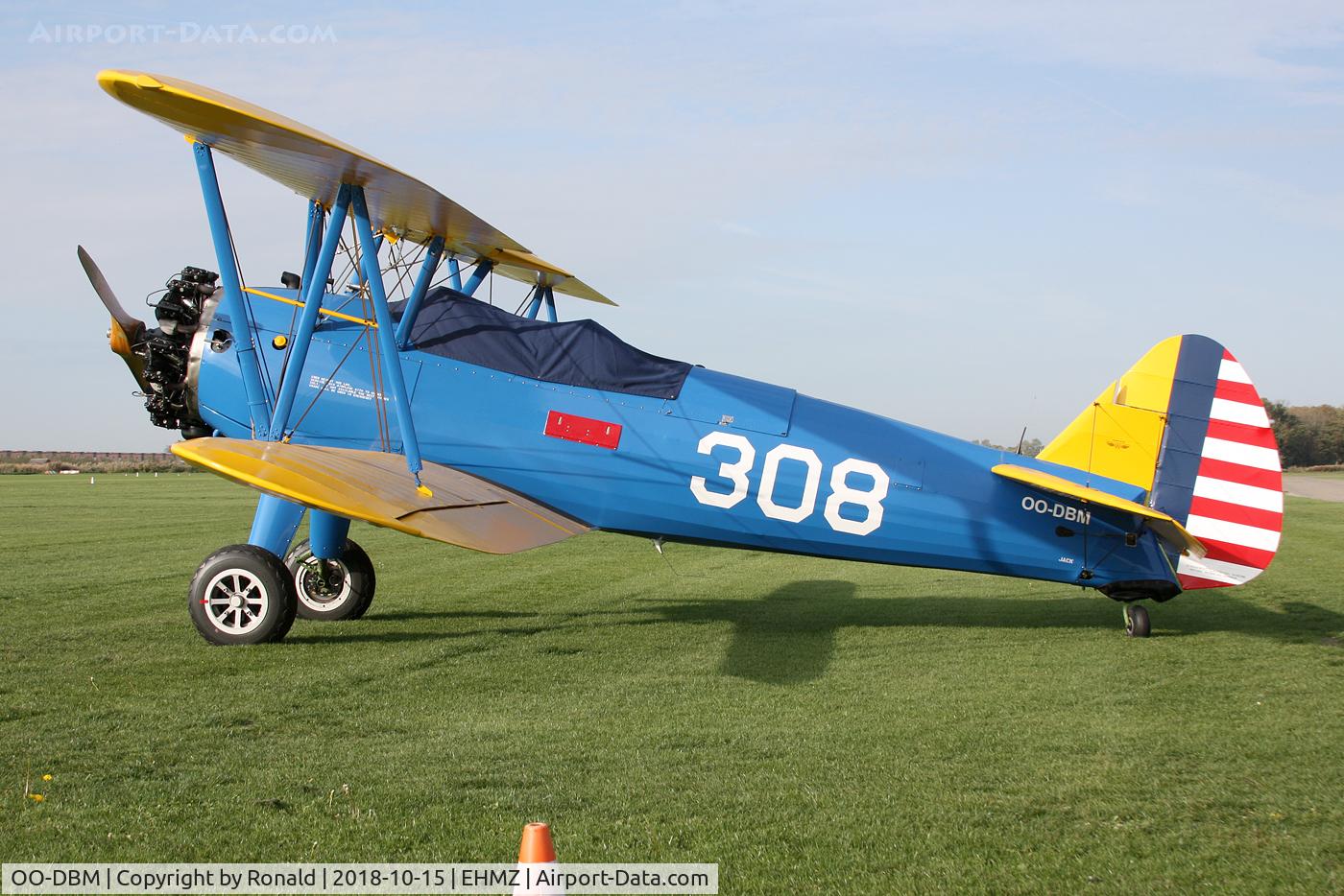 OO-DBM, 1942 Boeing PT-13D Kaydet (E75) C/N 75-5714, at ehmz
