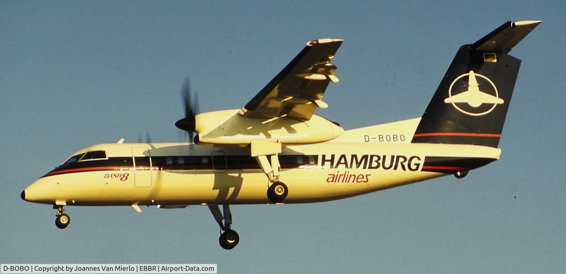 D-BOBO, 1989 De Havilland Canada DHC-8-102 Dash 8 C/N 153, Slide scan