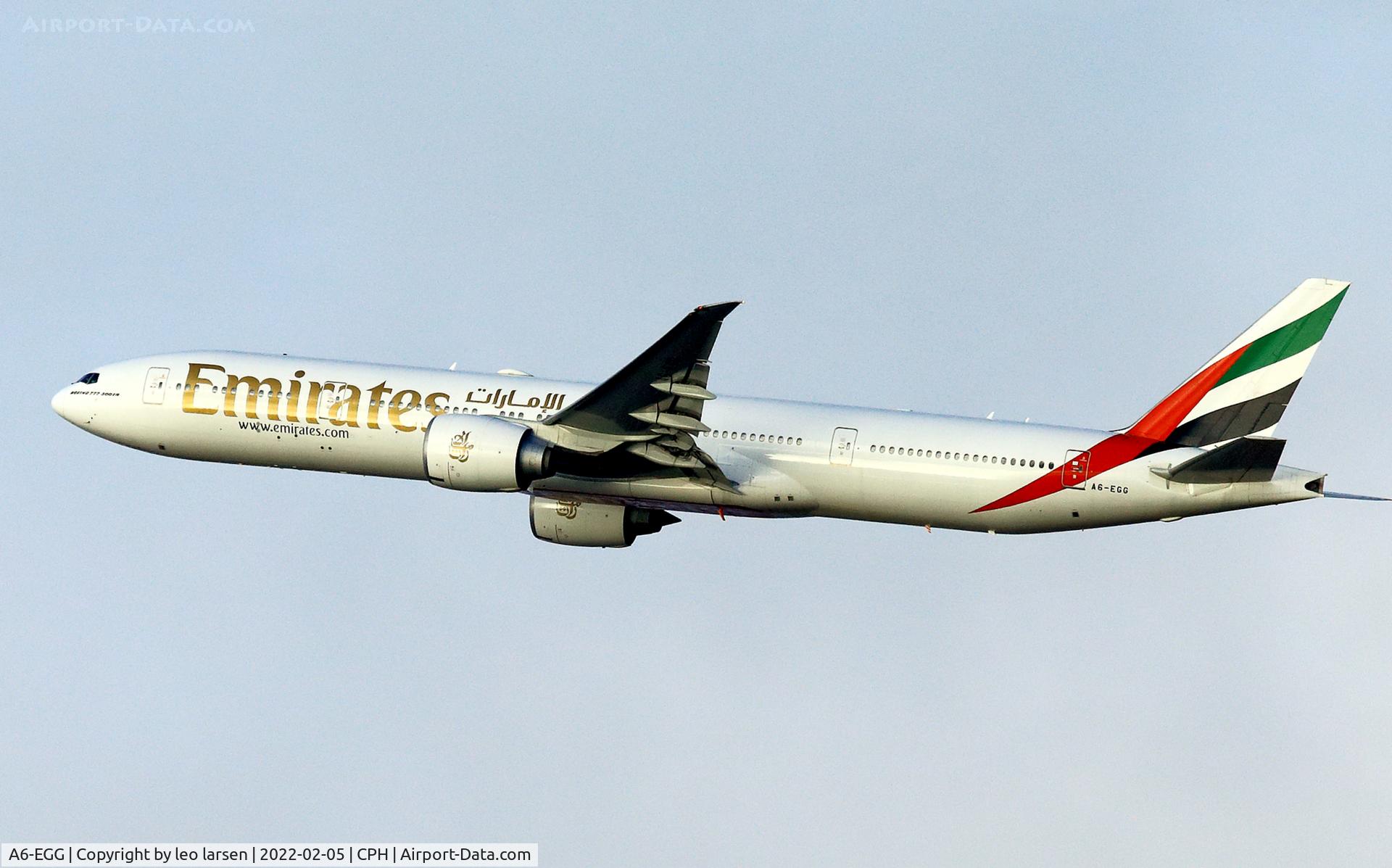 A6-EGG, 2011 Boeing 777-31H/ER C/N 41070, Copenhagen 5.2.2022