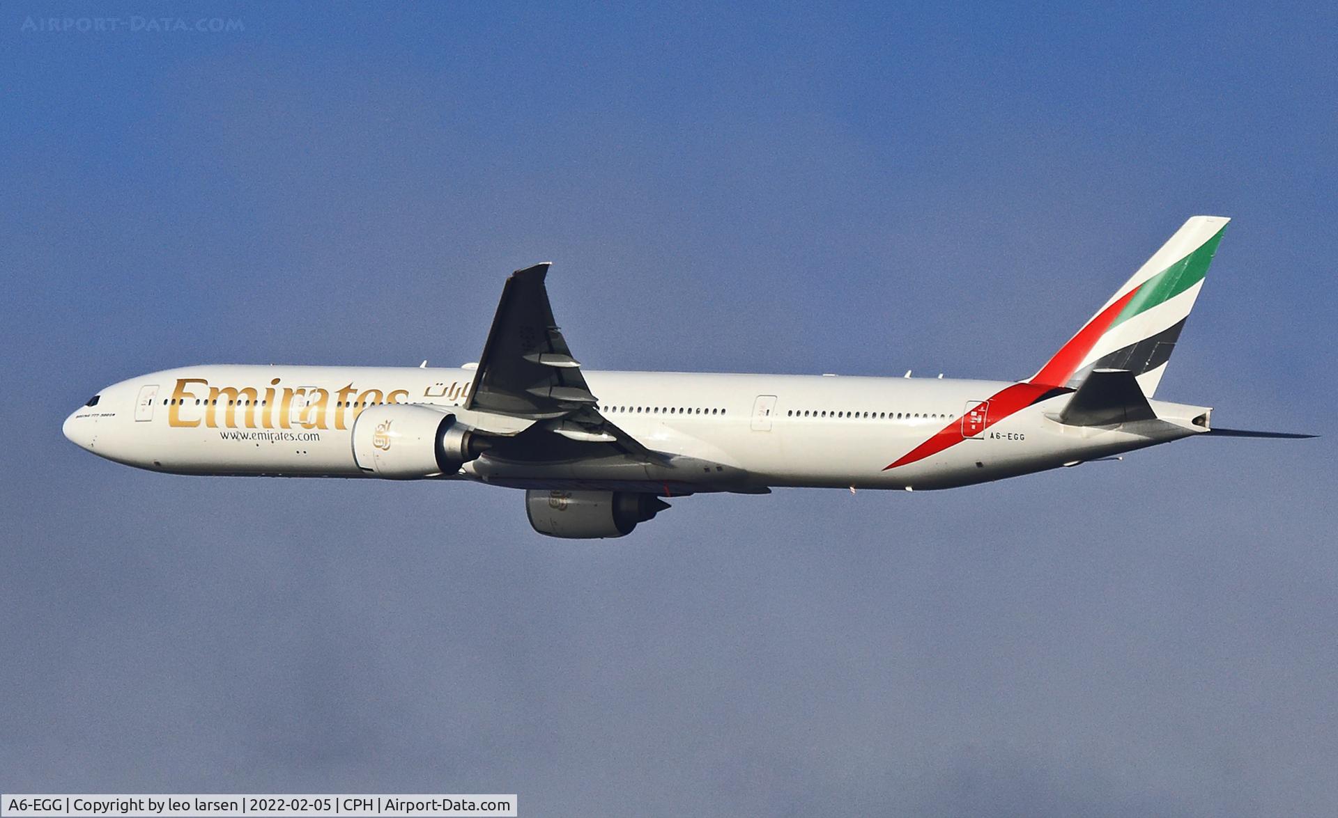 A6-EGG, 2011 Boeing 777-31H/ER C/N 41070, Copenhagen 5.2.2022