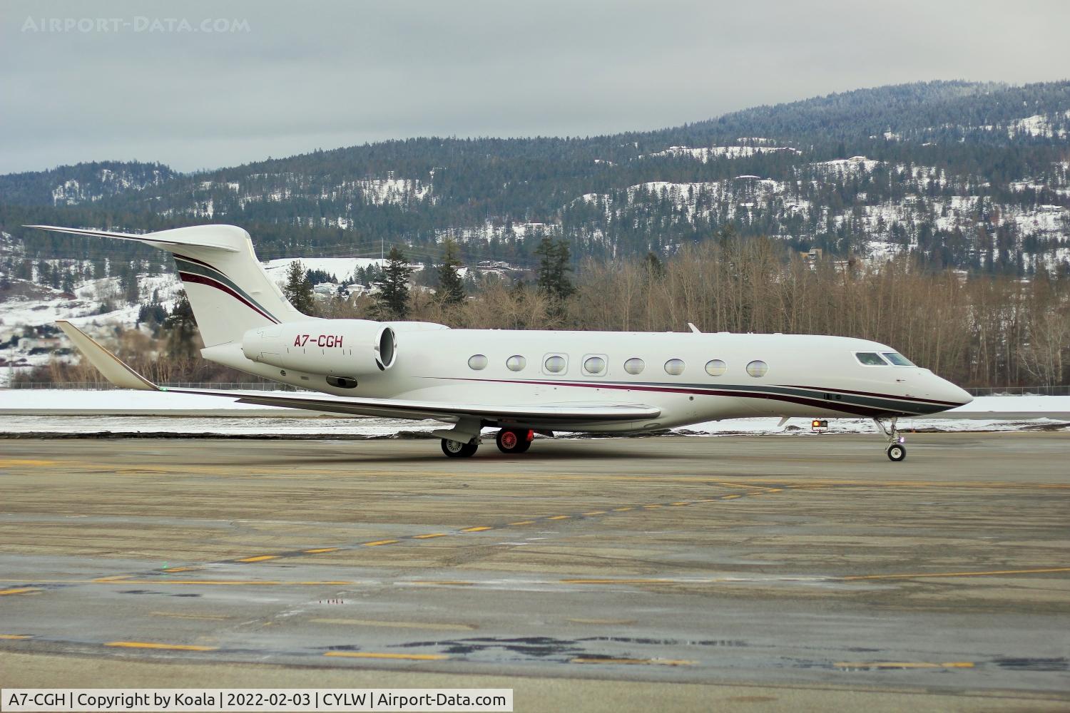 A7-CGH, 2021 Gulfstream Aerospace GVI (G650ER) C/N 6465, Inbound from Monterey, Mexico. Outbound to Moscow...