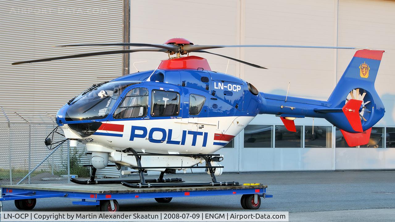 LN-OCP, 2003 Eurocopter EC-135T-2 C/N 0279, Parked at the helipad.