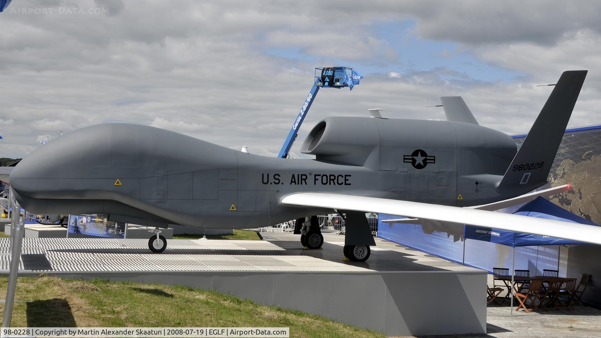 98-0228, 1998 Northrop Grumman RQ-4 Global Hawk C/N Not found 98-0228, Parked for display.