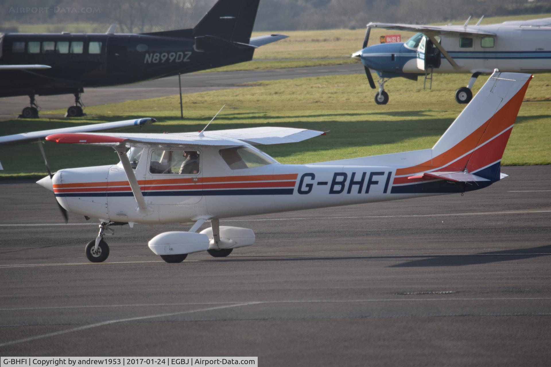 G-BHFI, 1980 Reims F152 C/N 1685, G-BHFI at Gloucestershire Airport.