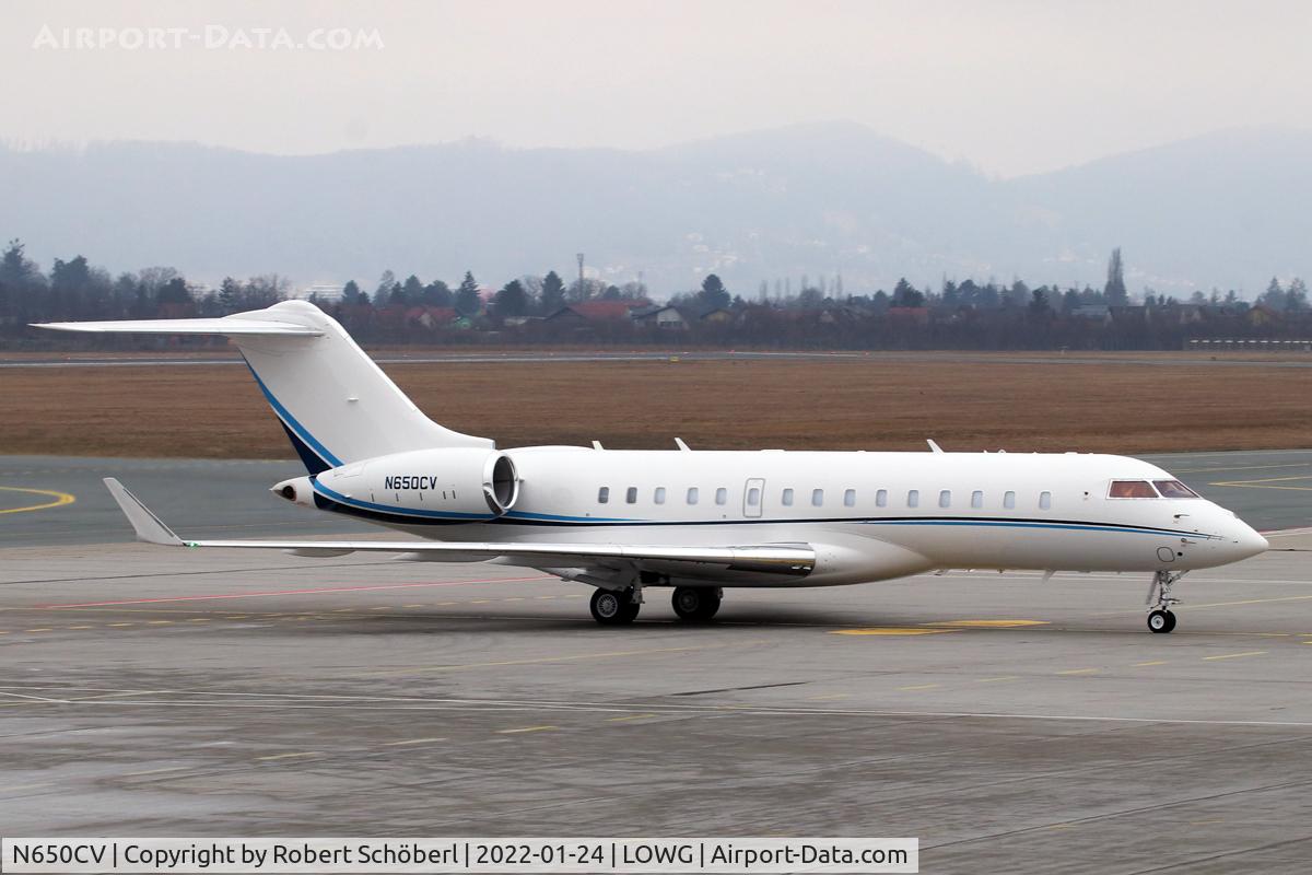 N650CV, 2019 Bombardier BD-700-1A10 Global 6500 C/N 60010, N650CV @ LOWG 2022