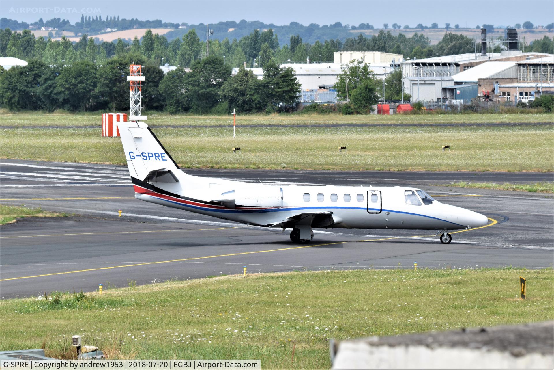 G-SPRE, 1999 Cessna 550 Citation Bravo C/N 550-0872, G-SPRE at Gloucestershire Airport.