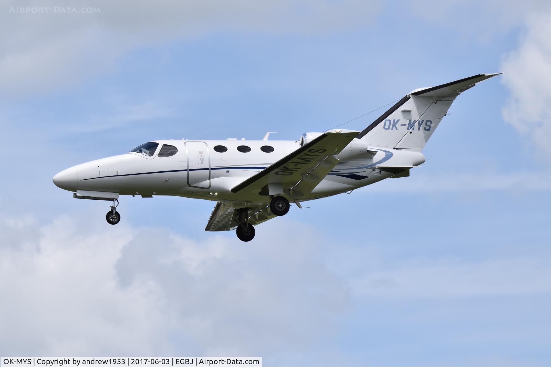 OK-MYS, 2009 Cessna 510 Citation Mustang Citation Mustang C/N 510-0268, OE-MYS at Gloucestershire Airport.