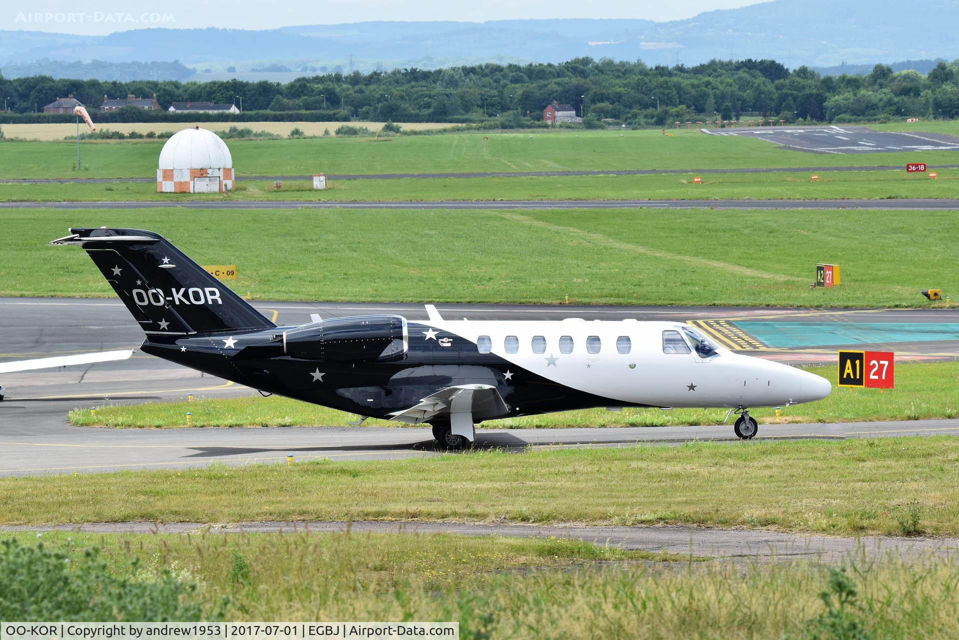 OO-KOR, 2011 Cessna 525A CitationJet CJ2+ C/N 525A-0485, OO-KOR at Gloucestershire Airport.