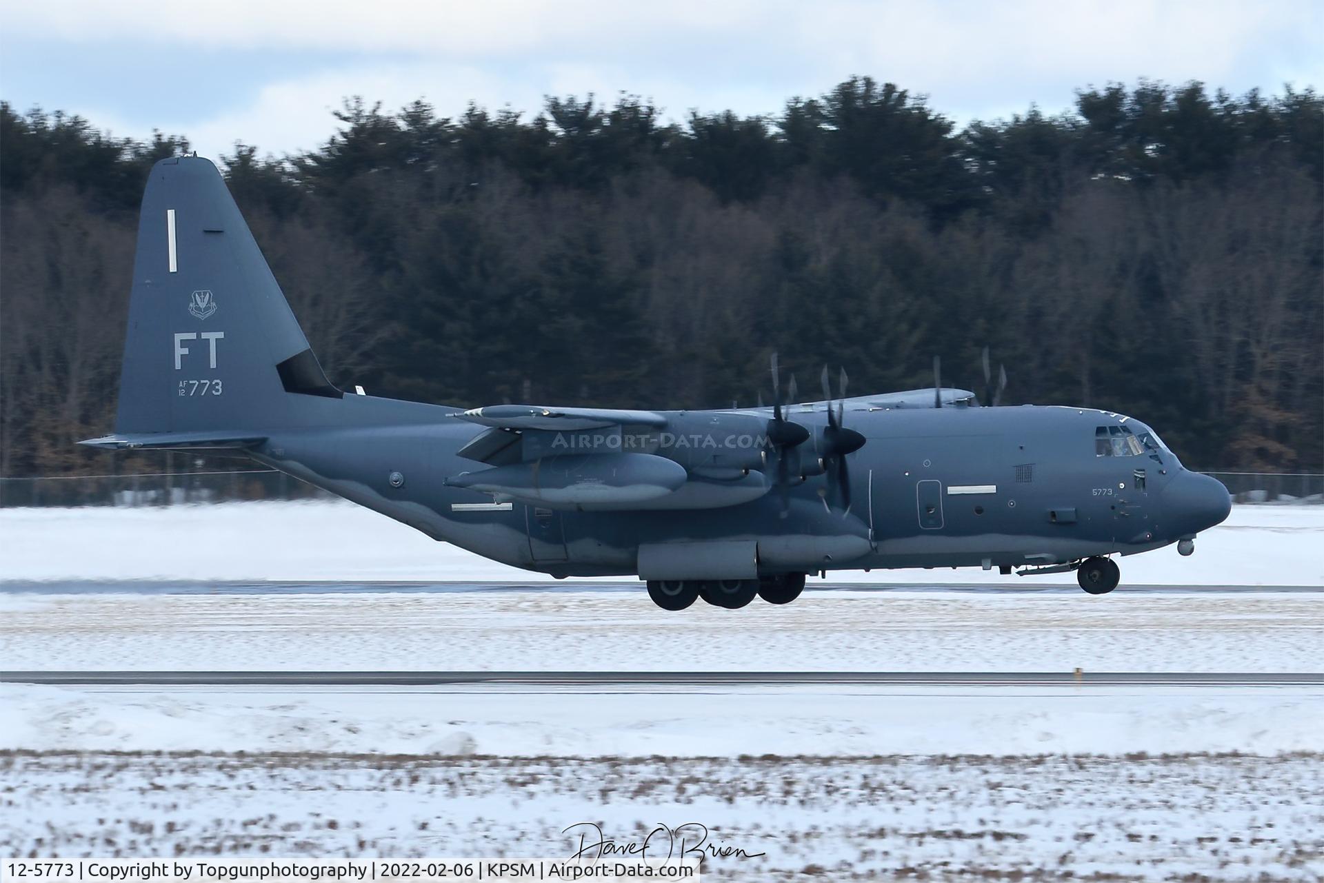 12-5773, 2015 Lockheed Martin HC-130J Combat King II Hercules C/N 382-5773, REACH5773 stopping into Pease