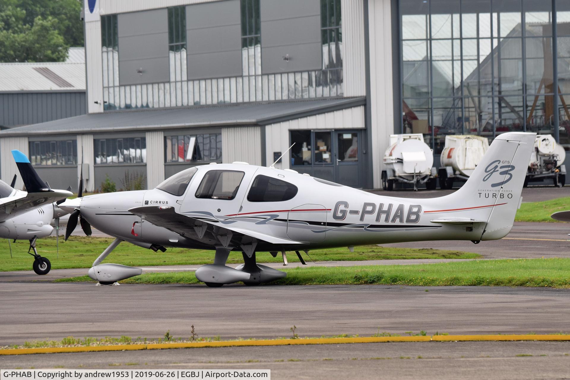 G-PHAB, 2007 Cirrus SR22 G3 Turbo C/N 2710, G-PHAB at Gloucestershire Airport.
