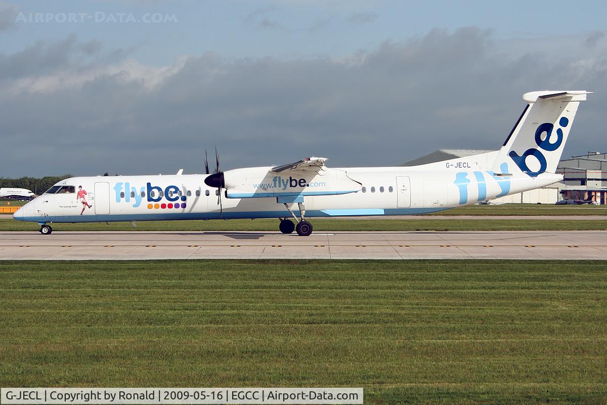 G-JECL, 2005 De Havilland Canada DHC-8-402Q Dash 8 C/N 4114, at man