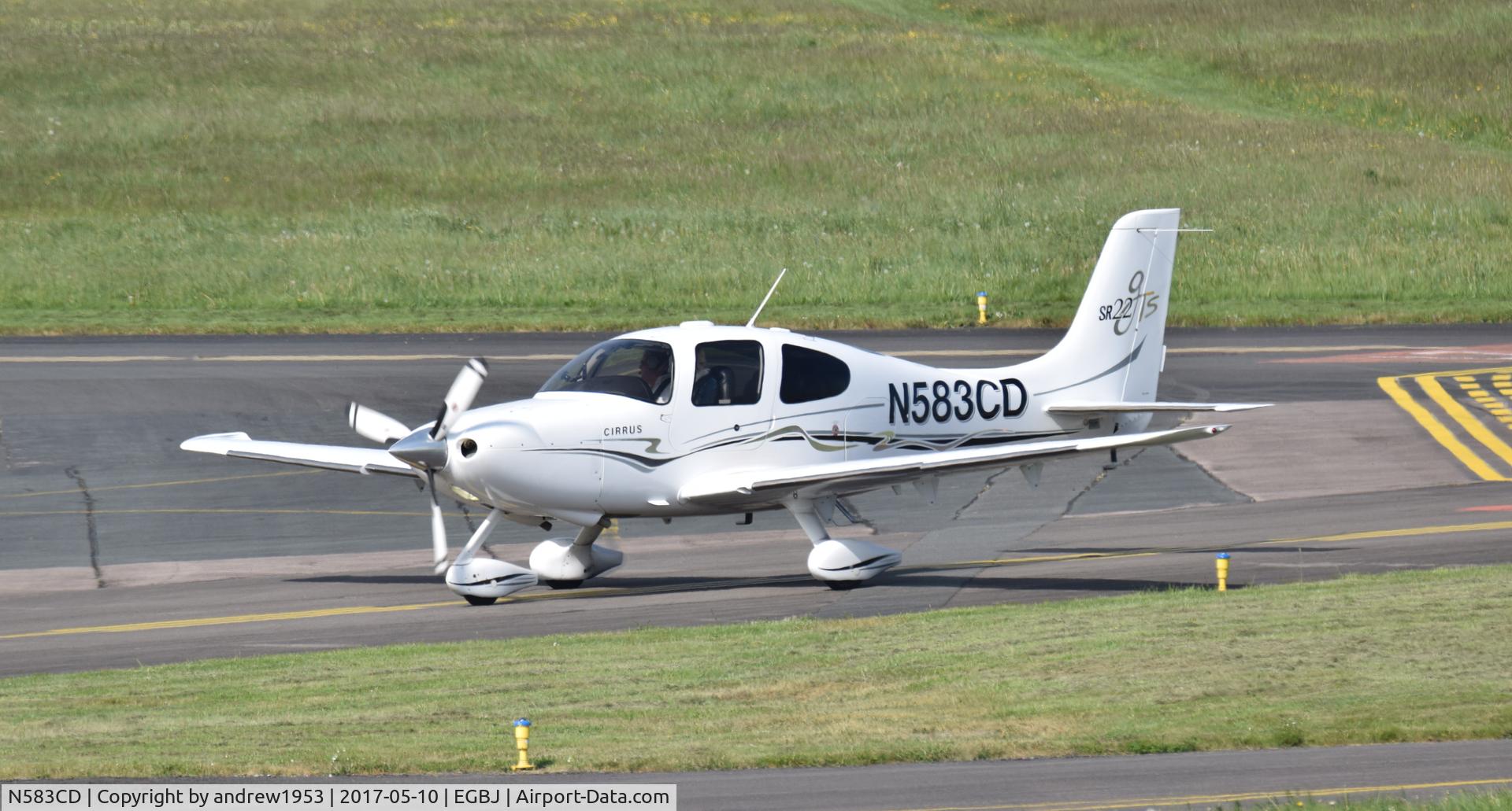 N583CD, 2006 Cirrus SR22 GTS C/N 1809, N583CD at Gloucestershire Airport.
