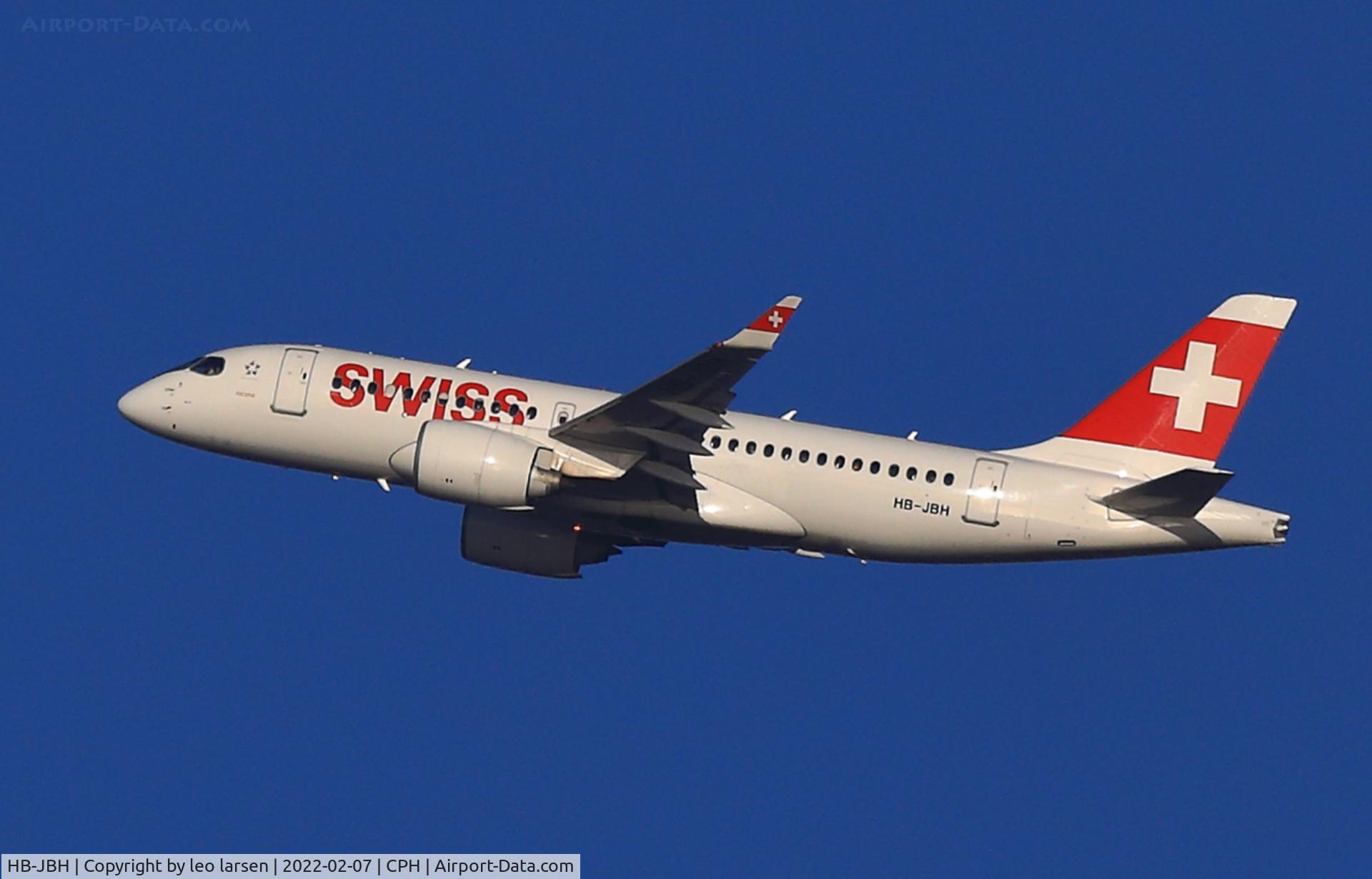 HB-JBH, 2017 Bombardier CSeries CS100 (BD-500-1A10) C/N 50017, Copenhagen 7.2.2022