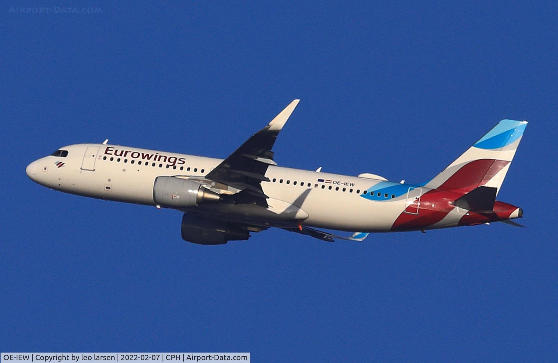 OE-IEW, 2016 Airbus A320-214 C/N 7148, Copenhagen 7.2.2022
