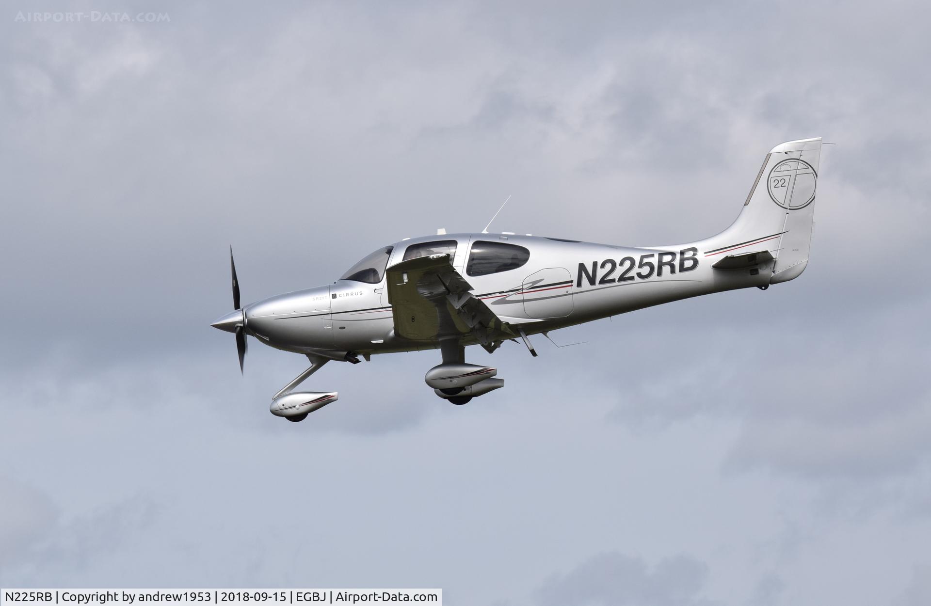 N225RB, 2010 Cirrus SR22T C/N 0010, N225RB at Gloucestershire Airport.