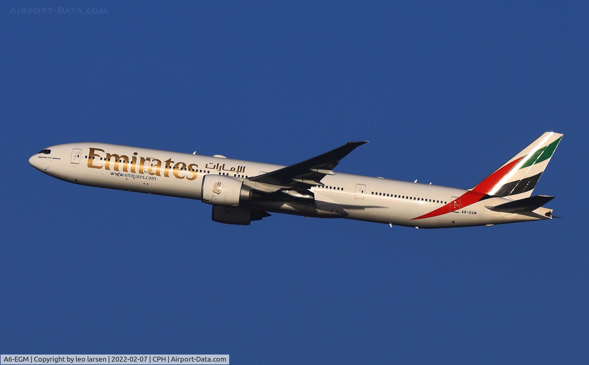 A6-EGM, 2012 Boeing 777-31H/ER C/N 41073, Copenhagen 7.2.2022