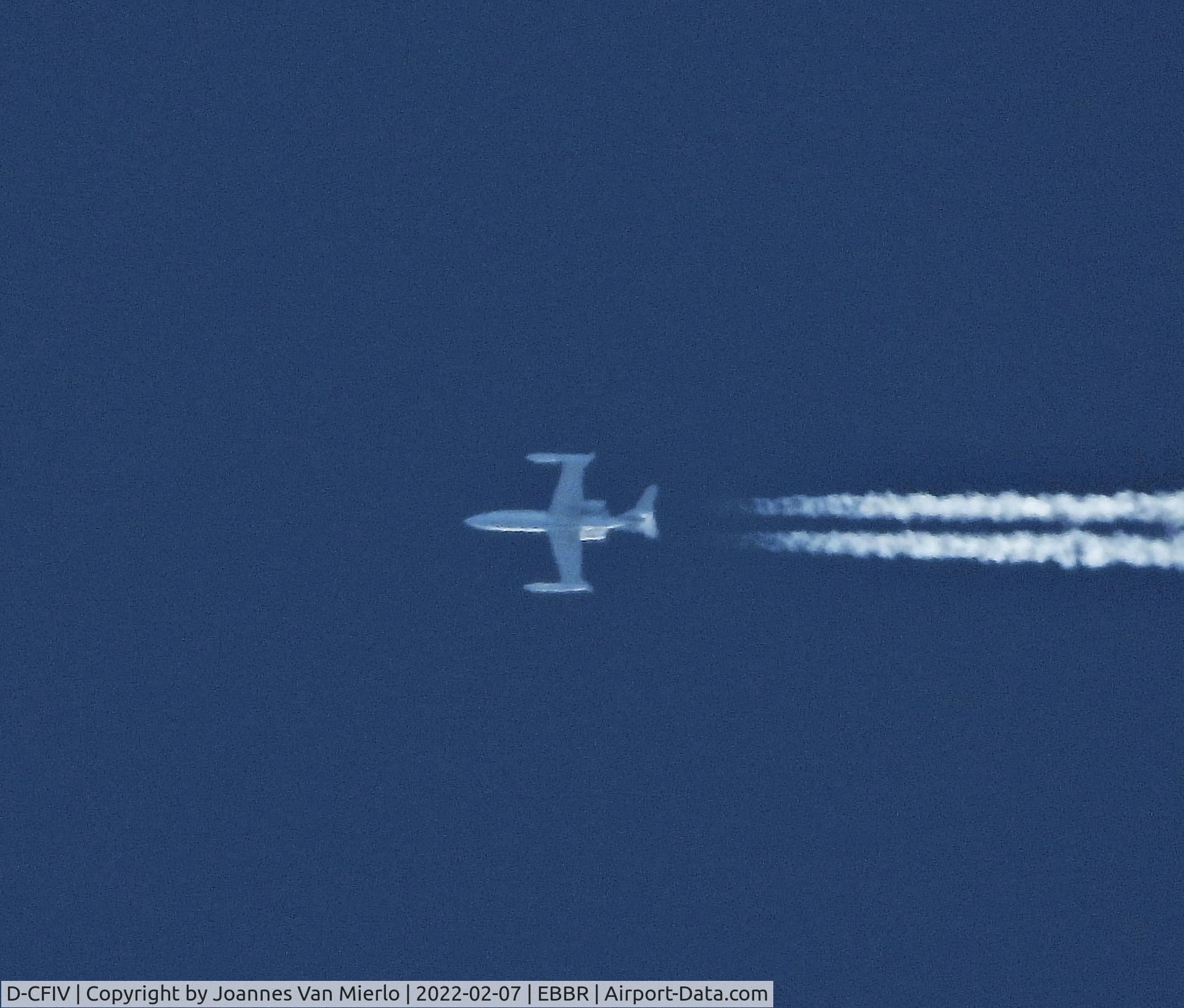 D-CFIV, 1981 Gates Learjet 35A C/N 385, Over Belgium